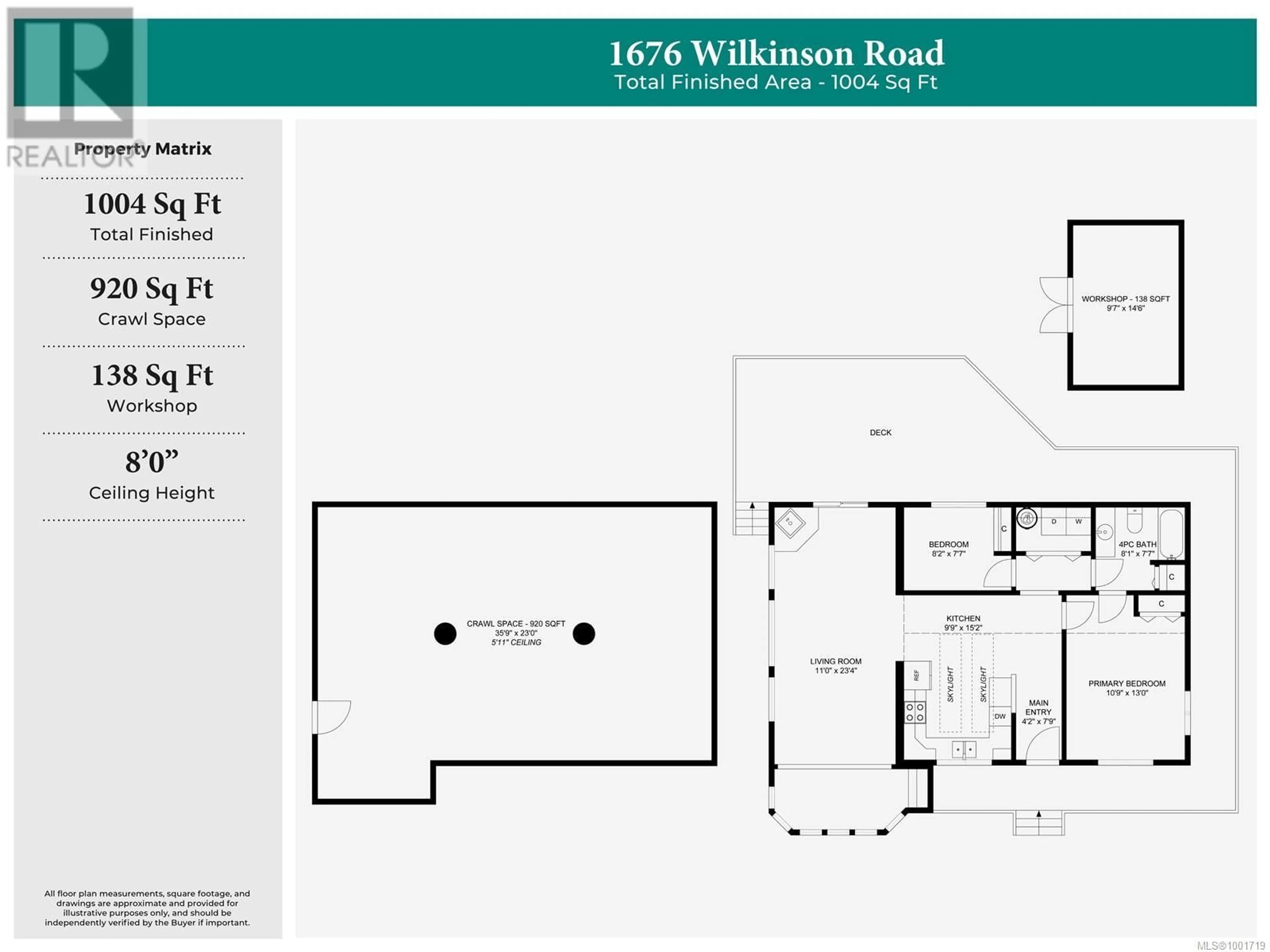 Floor plan for 1676 WILKINSON ROAD, Nanaimo British Columbia V9X1V6
