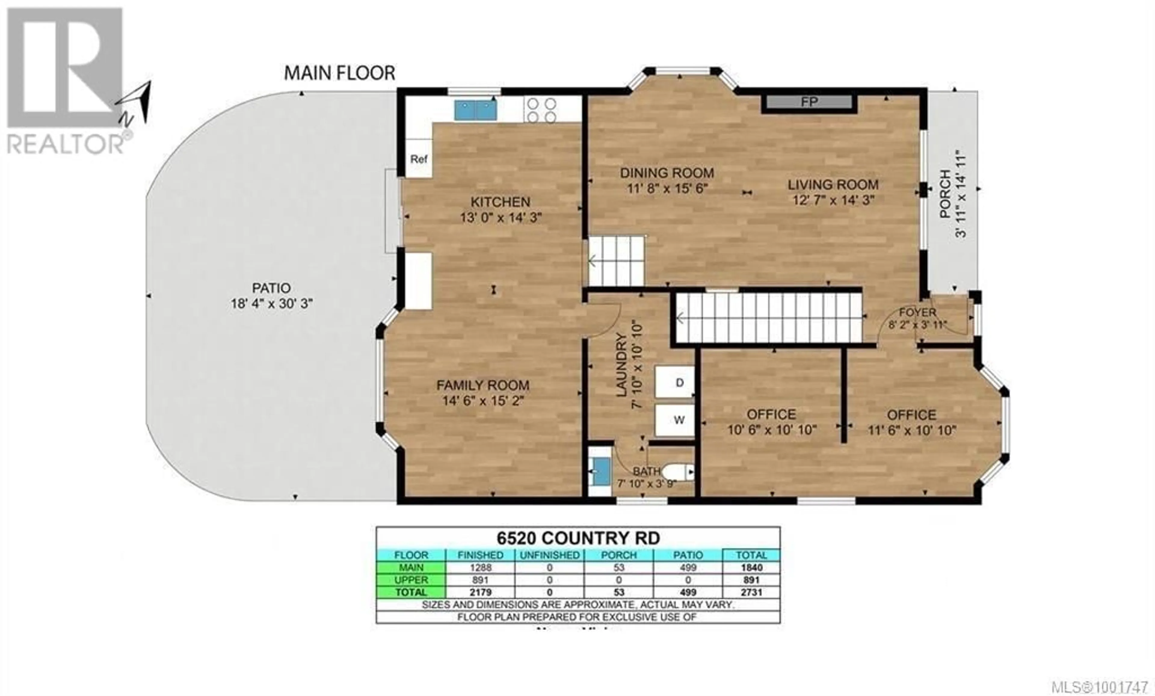 Floor plan for 6520 COUNTRY ROAD, Sooke British Columbia V9Z0W9