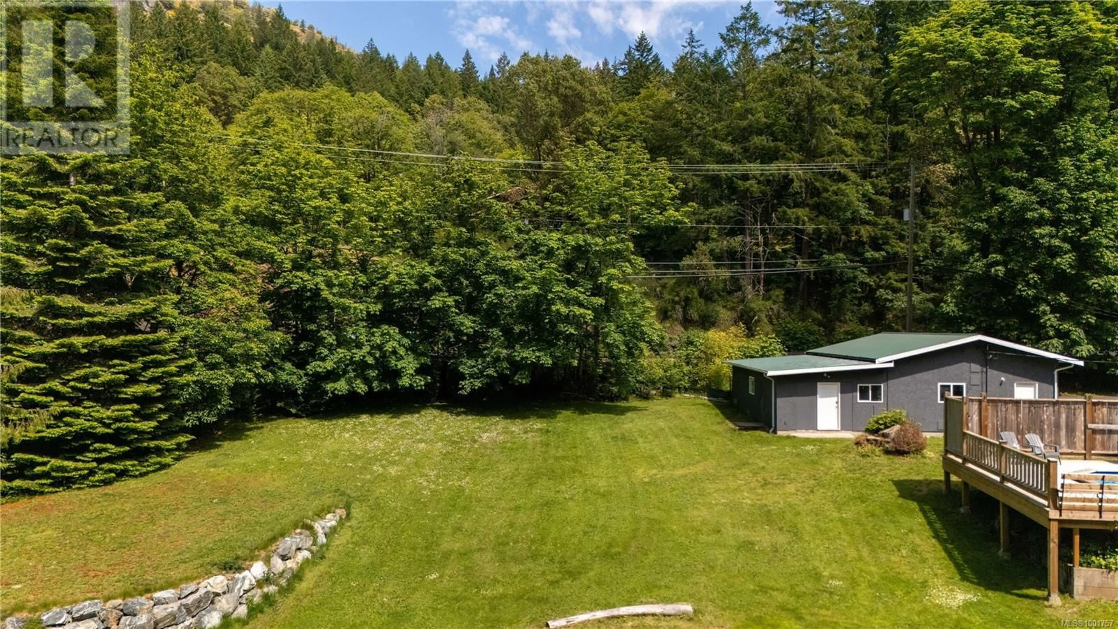 A pic from outside/outdoor area/front of a property/back of a property/a pic from drone, forest/trees view for 1885 VERLON ROAD, Shawnigan Lake British Columbia V0R2W5