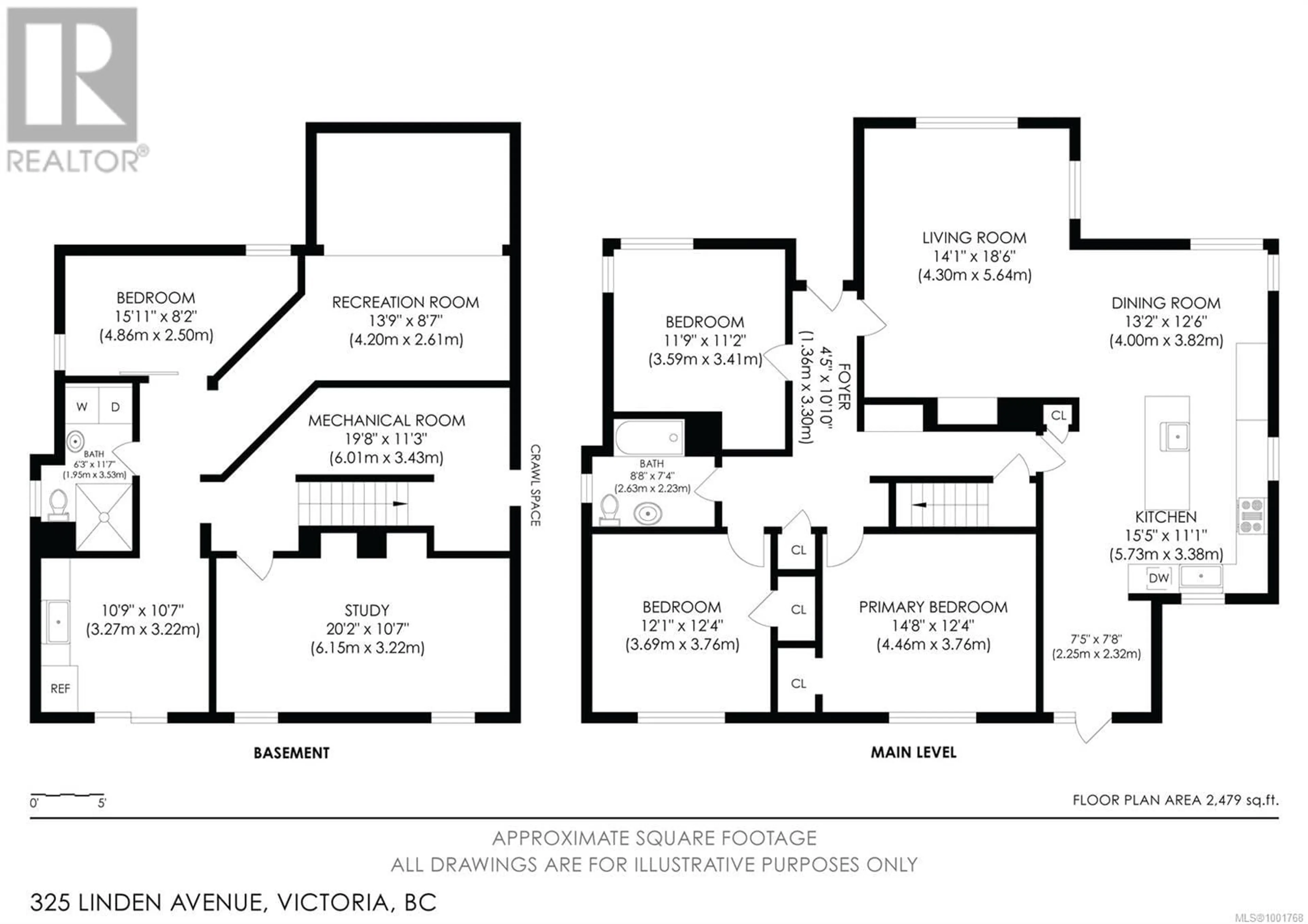 Floor plan for 325 LINDEN AVENUE, Victoria British Columbia V8V4E8