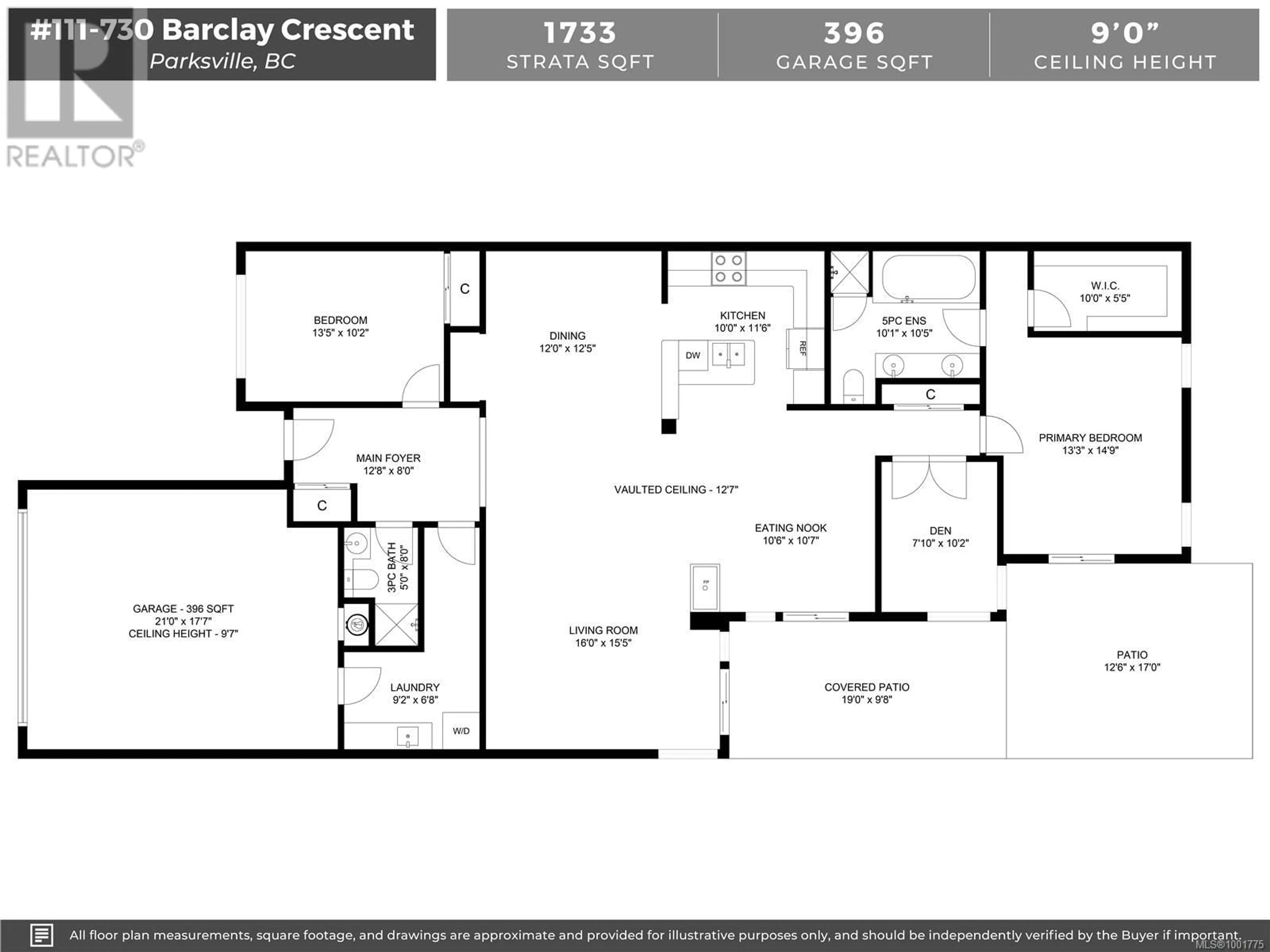 Floor plan for 111 - 730 BARCLAY CRESCENT, French Creek British Columbia V9P2Z3