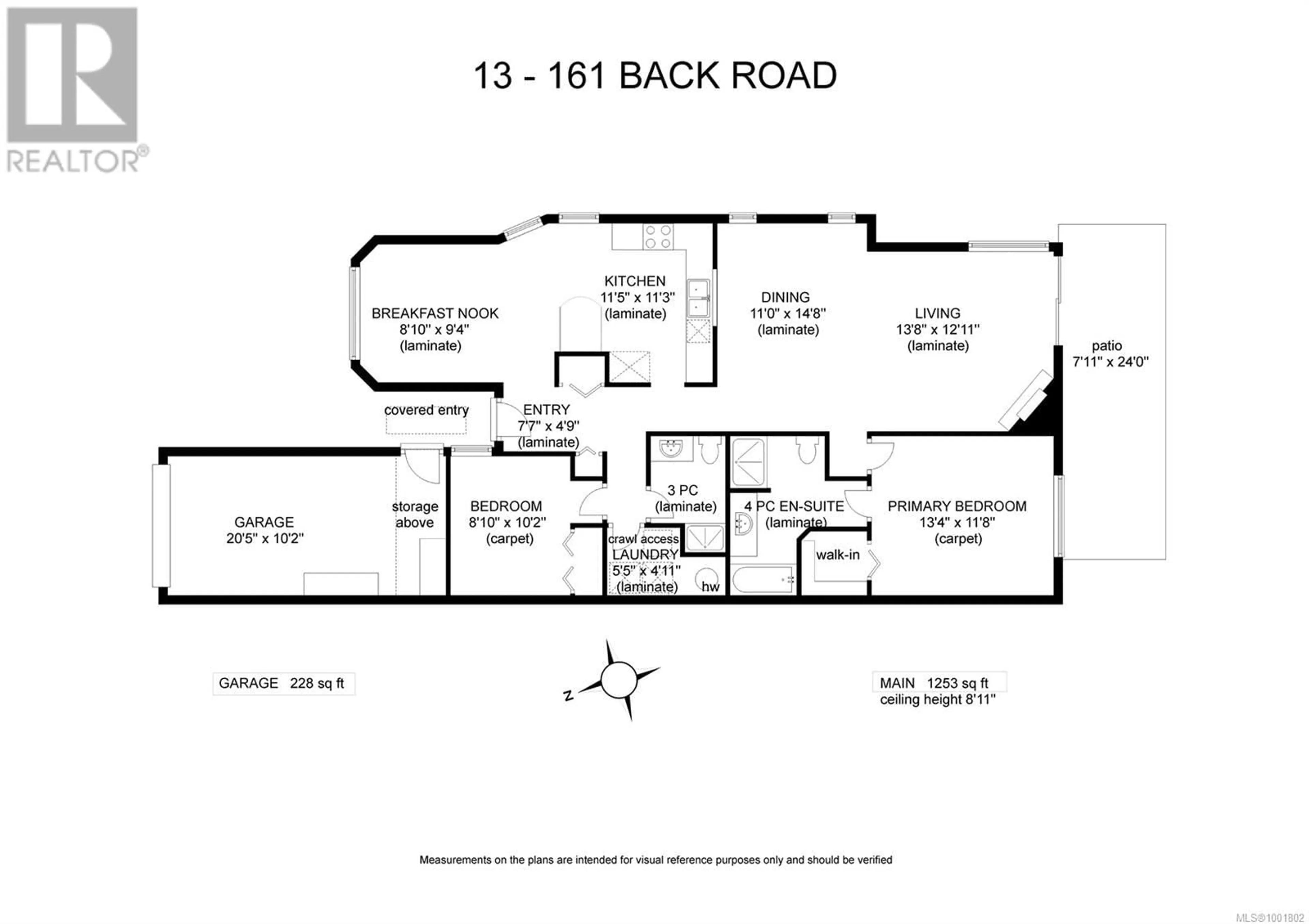 Floor plan for 13 - 161 BACK ROAD, Courtenay British Columbia V9N3W5