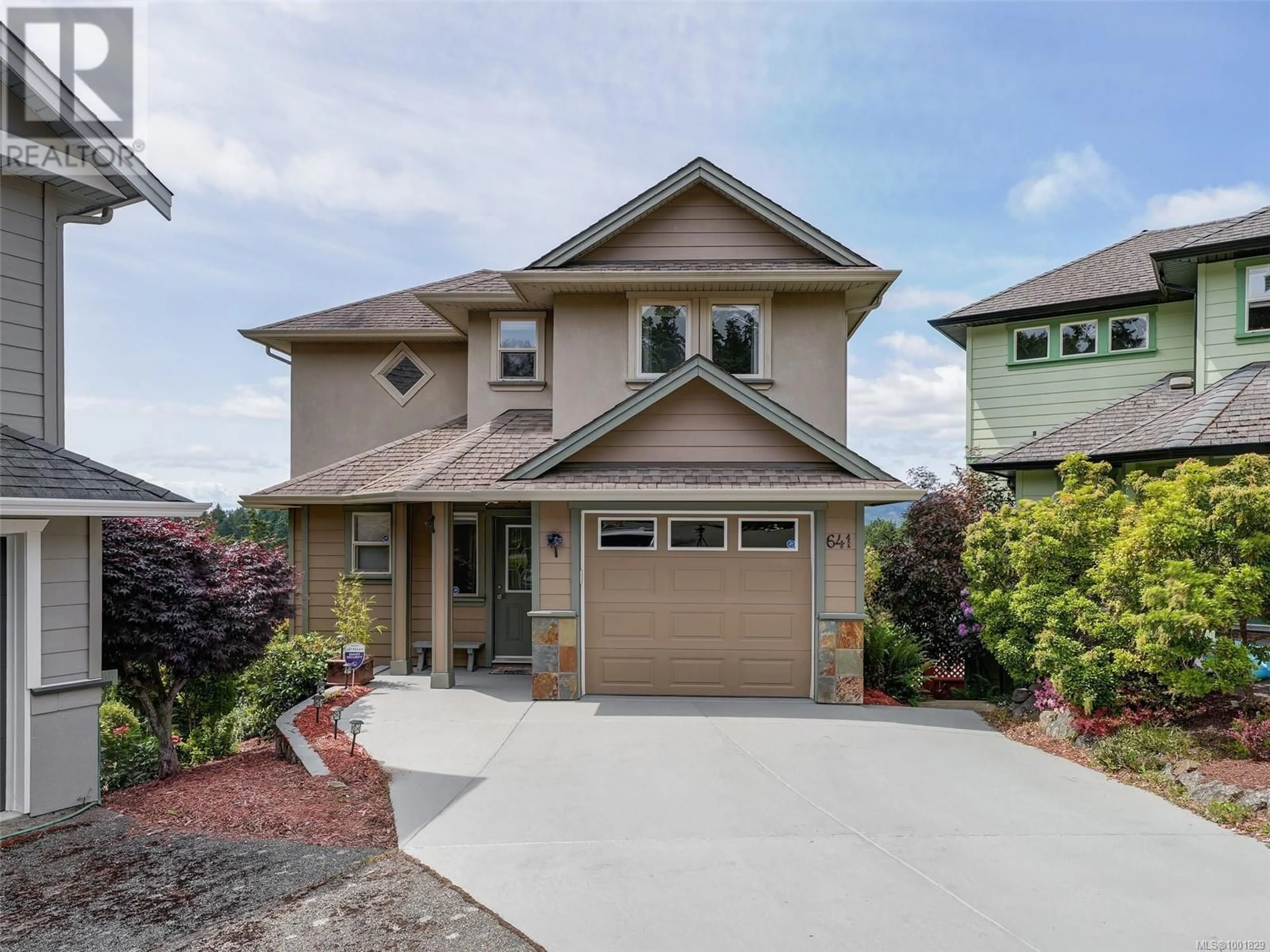 Home with vinyl exterior material, street for 641 OLYMPIA RIDGE, Langford British Columbia V9B6N9