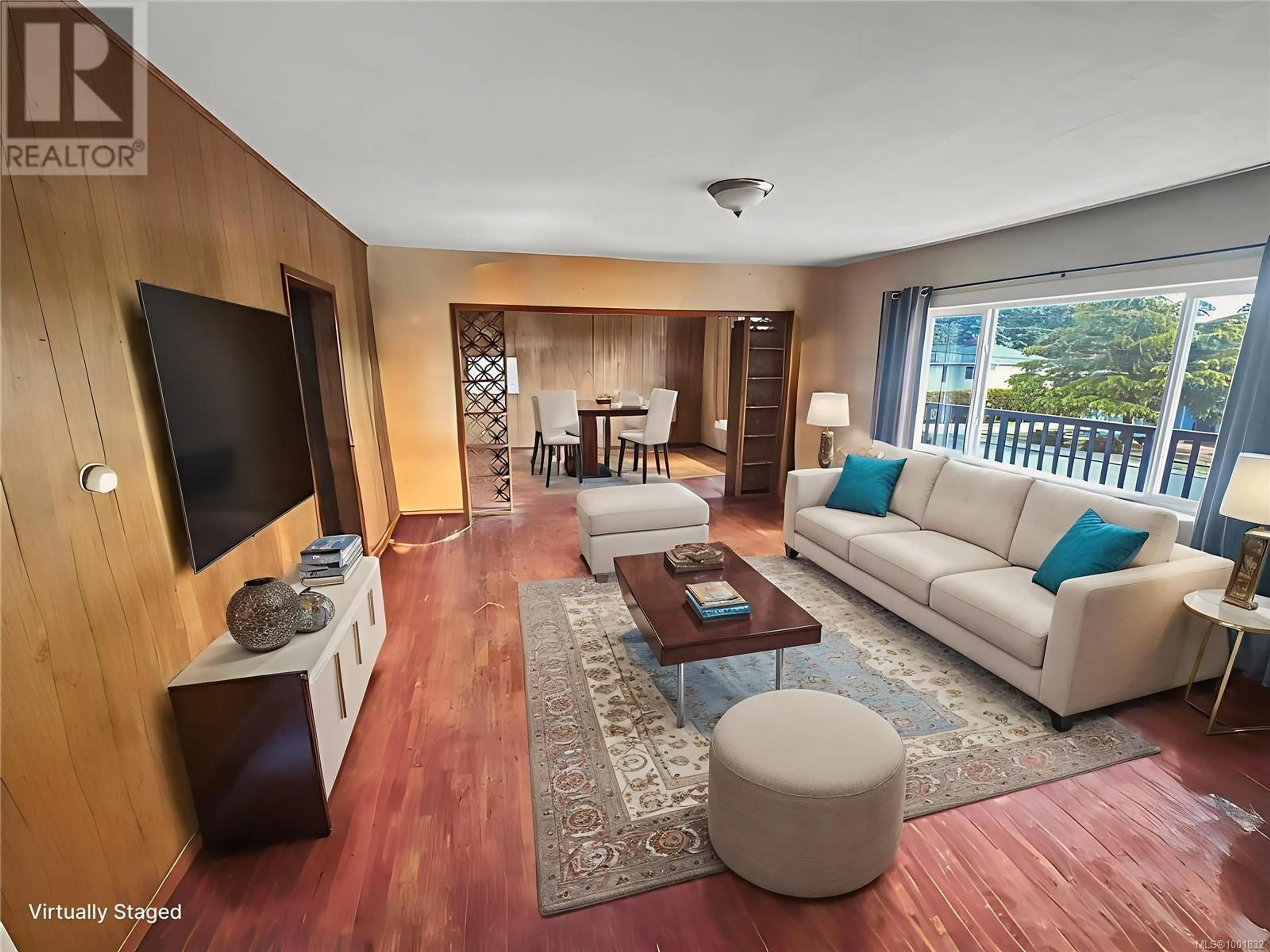Living room with furniture, wood/laminate floor for 2865 ELK STREET, Nanaimo British Columbia V9S3V2