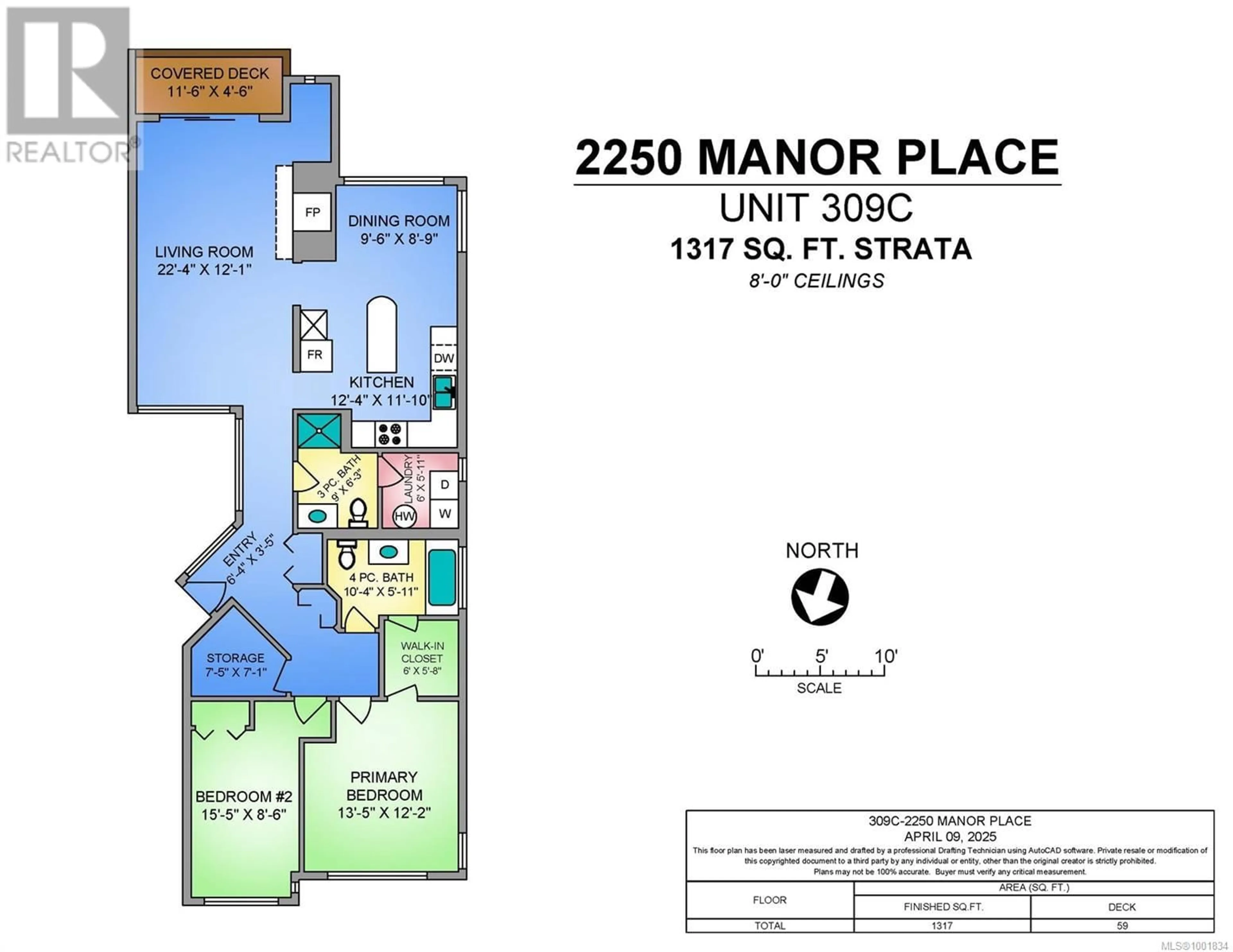 Floor plan for 309C - 2250 MANOR PLACE, Comox British Columbia V9M1C5