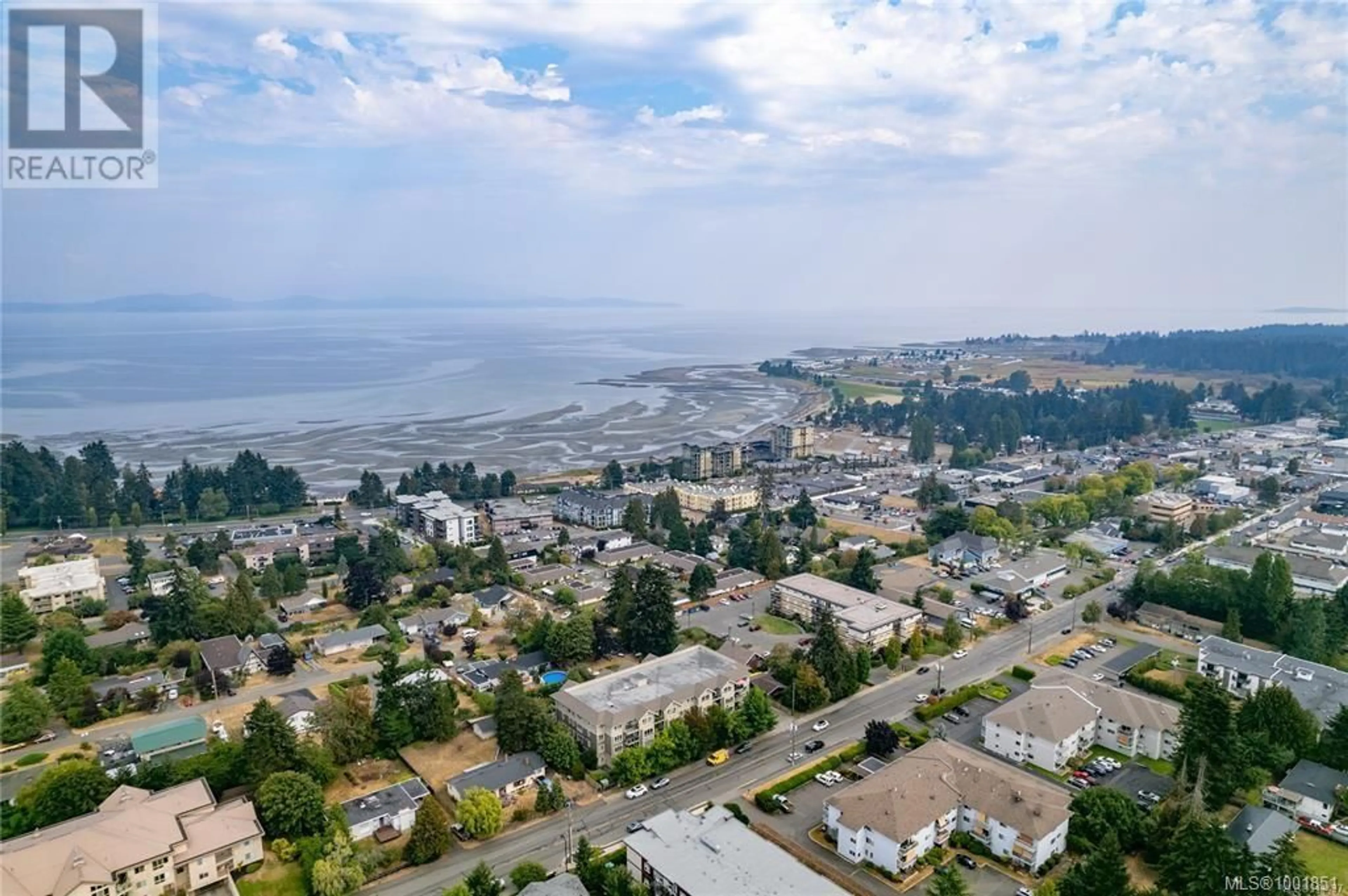 A pic from outside/outdoor area/front of a property/back of a property/a pic from drone, water/lake/river/ocean view for 403 - 297 HIRST AVENUE WEST, Parksville British Columbia V9P0A4