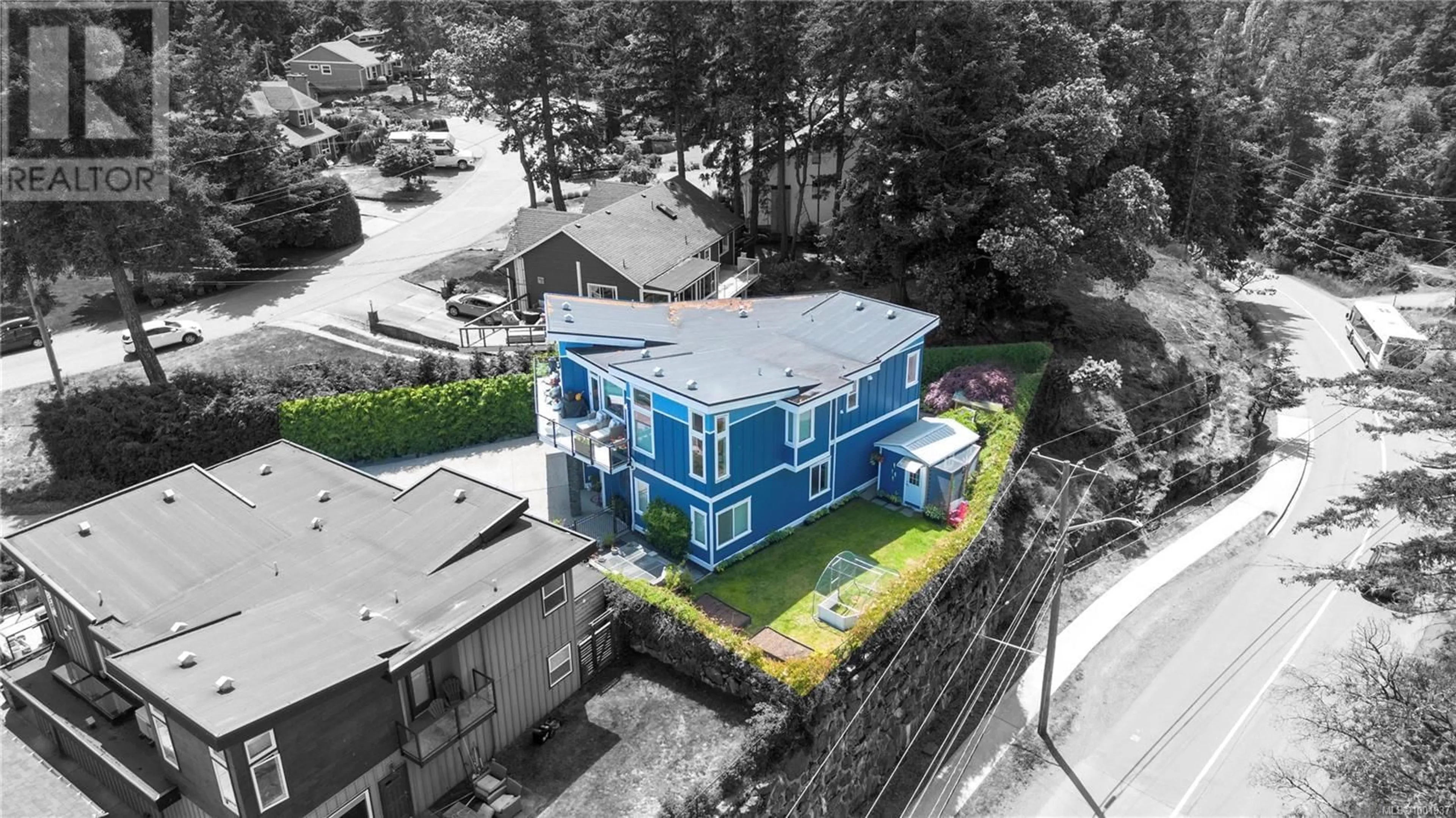 A pic from outside/outdoor area/front of a property/back of a property/a pic from drone, building for 708 DEMEL PLACE, Colwood British Columbia V9C3L6