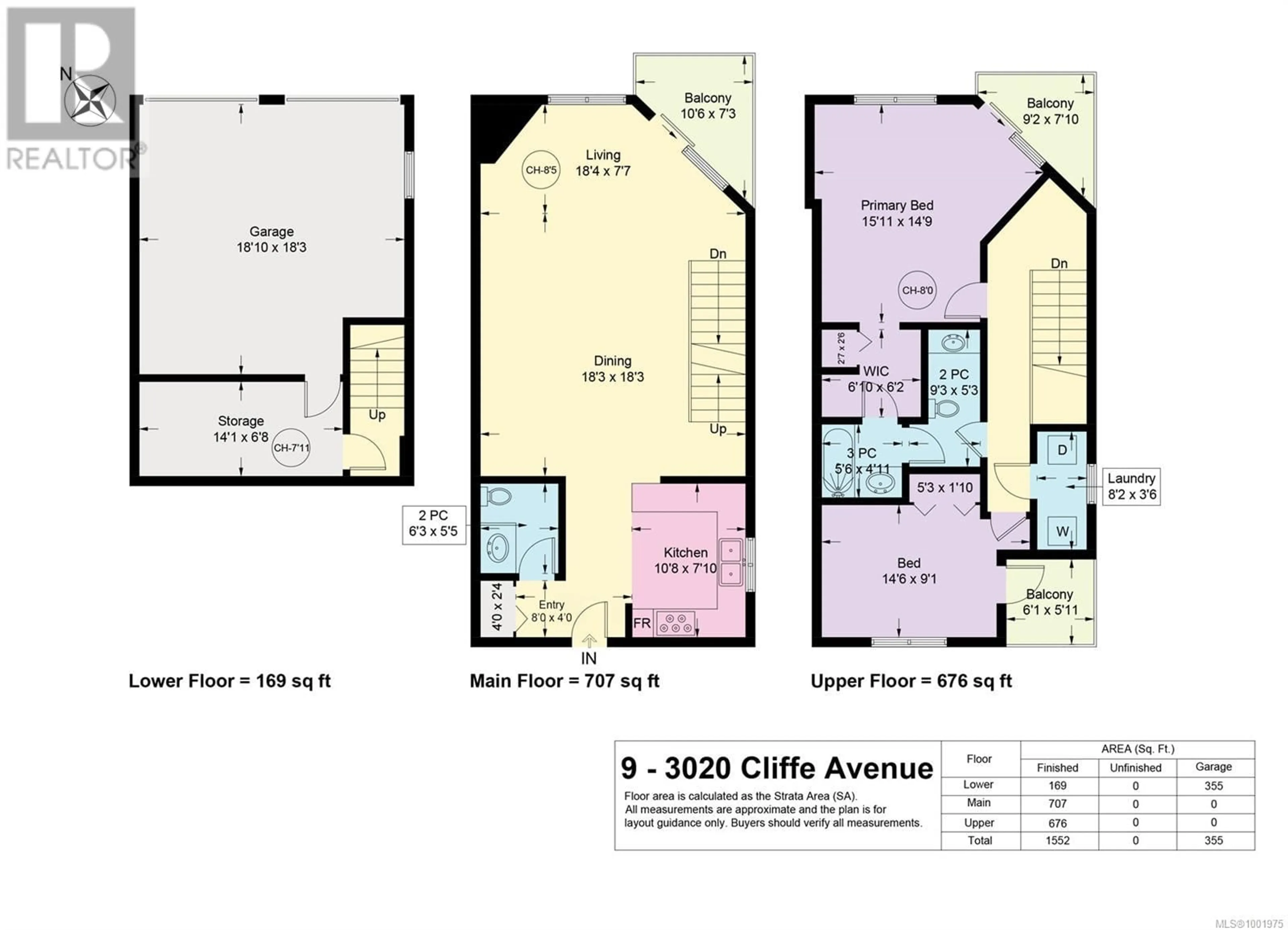 Floor plan for 9 - 3020 CLIFFE AVENUE, Courtenay British Columbia V9N2L7