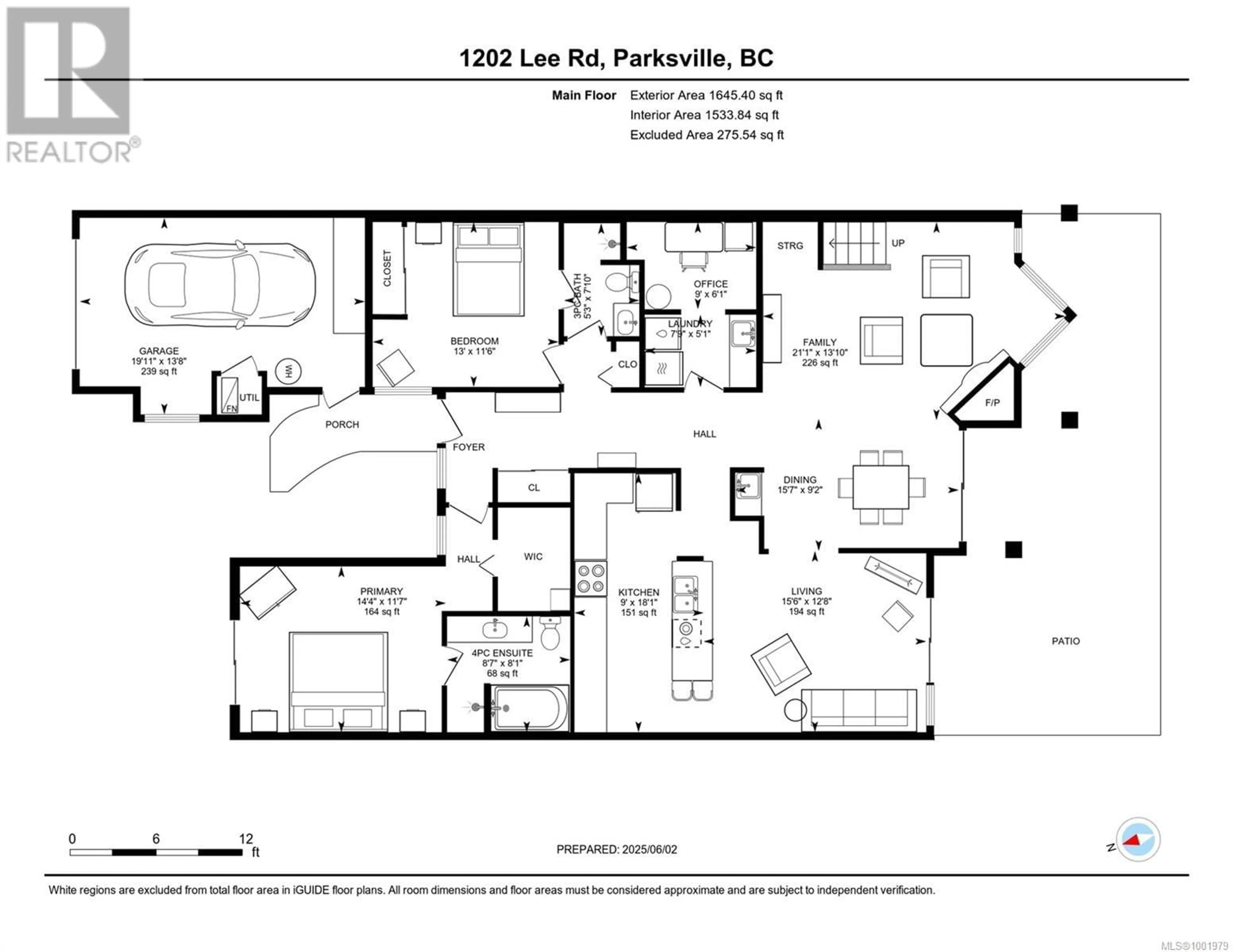 Floor plan for 1202 LEE ROAD, Parksville British Columbia V9P2L2