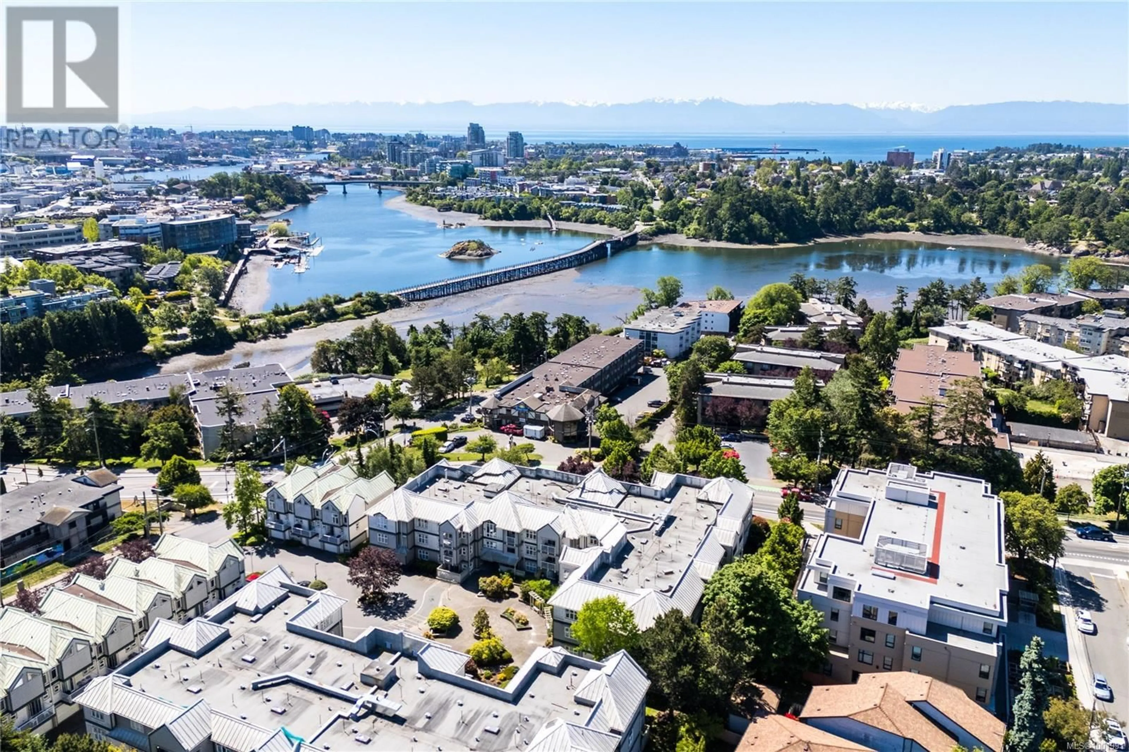 A pic from outside/outdoor area/front of a property/back of a property/a pic from drone, water/lake/river/ocean view for 308 - 3008 WASHINGTON AVENUE, Victoria British Columbia V9A1P6