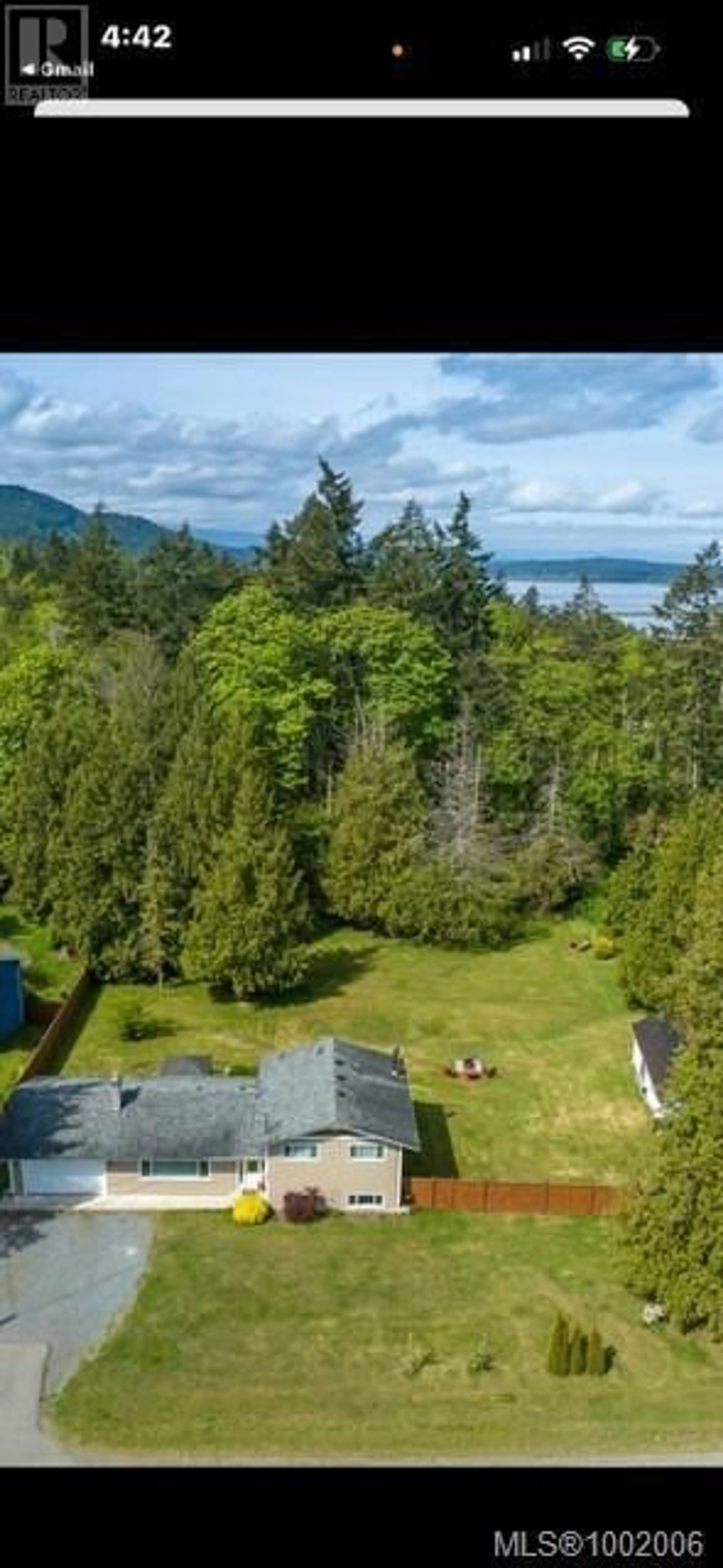 A pic from outside/outdoor area/front of a property/back of a property/a pic from drone, water/lake/river/ocean view for 7554 SUPERIOR ROAD, Lantzville British Columbia V0R2H0