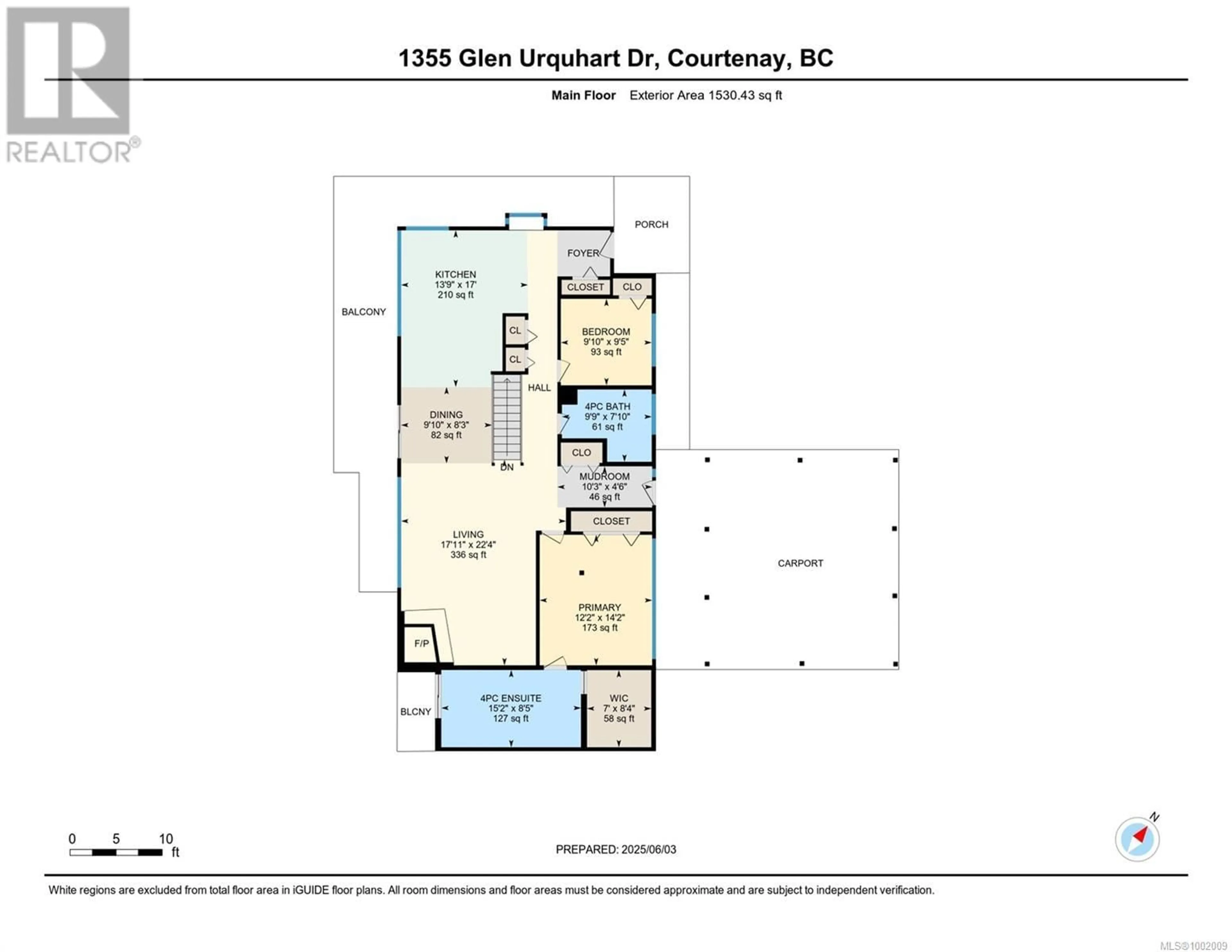 Floor plan for 1355 GLEN URQUHART DRIVE, Courtenay British Columbia V9N3Y3