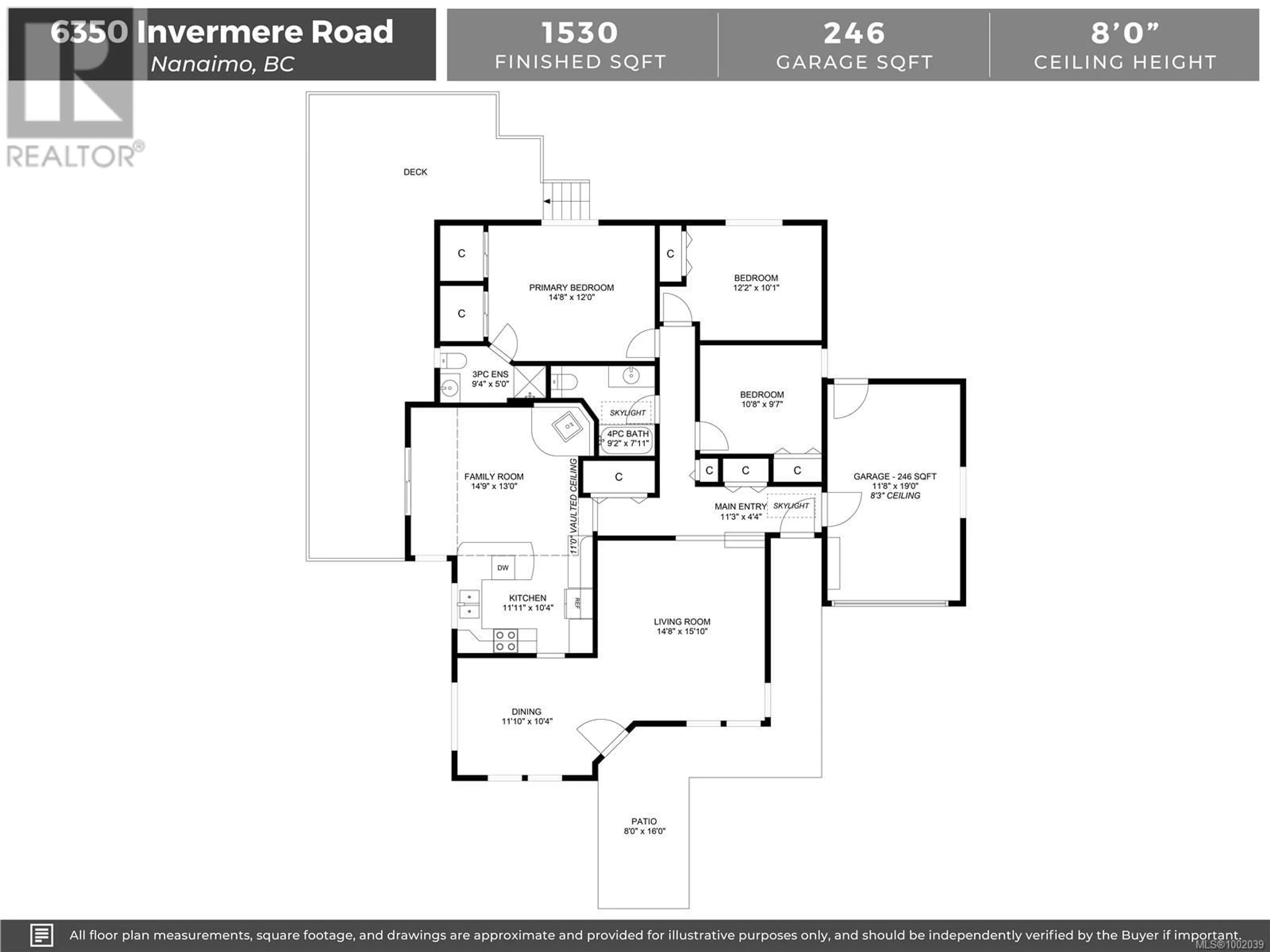 Floor plan for 6350 INVERMERE ROAD, Nanaimo British Columbia V9V1C2