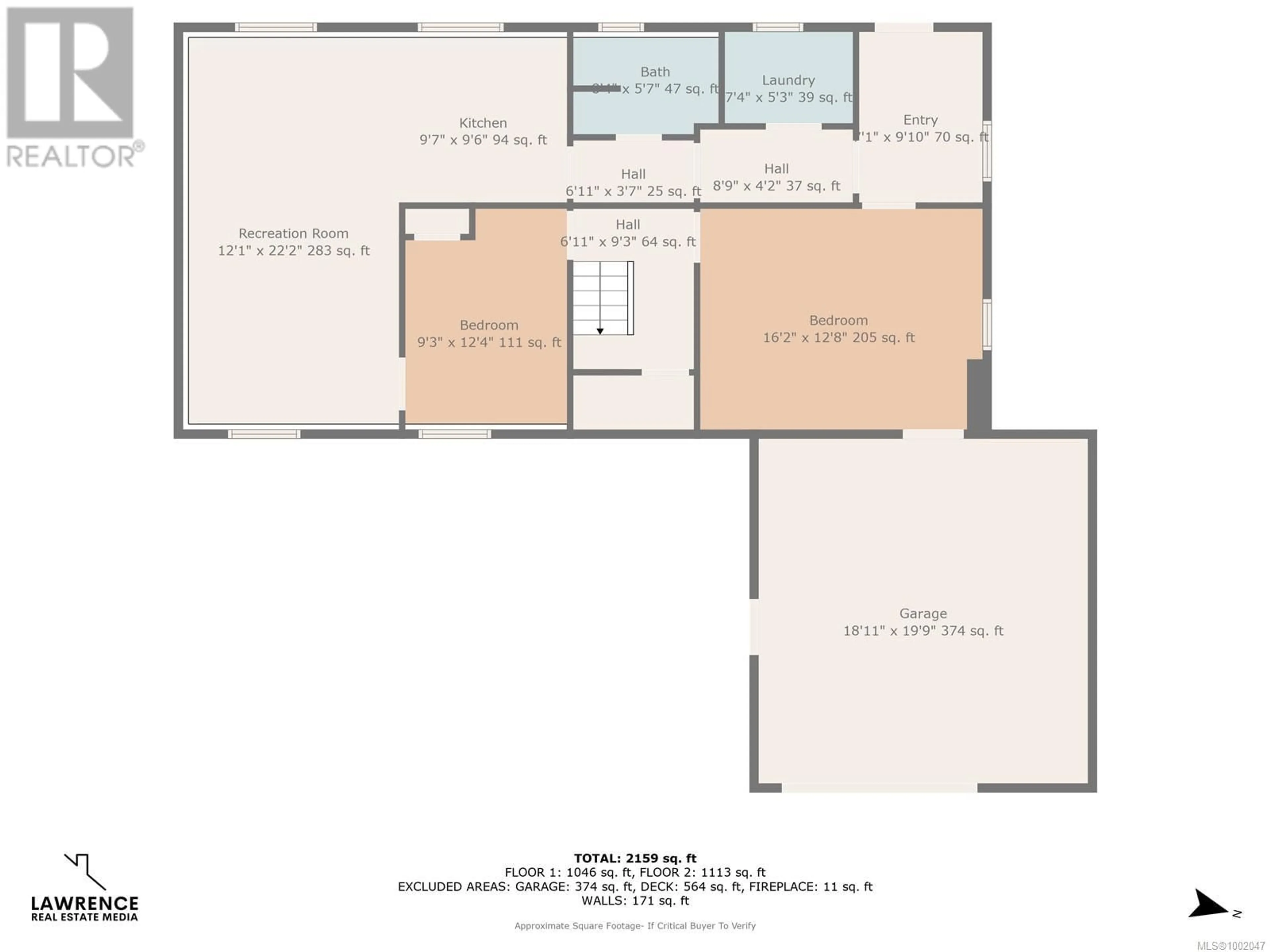 Floor plan for 121 ELROY PLACE, Langford British Columbia V9B3L8