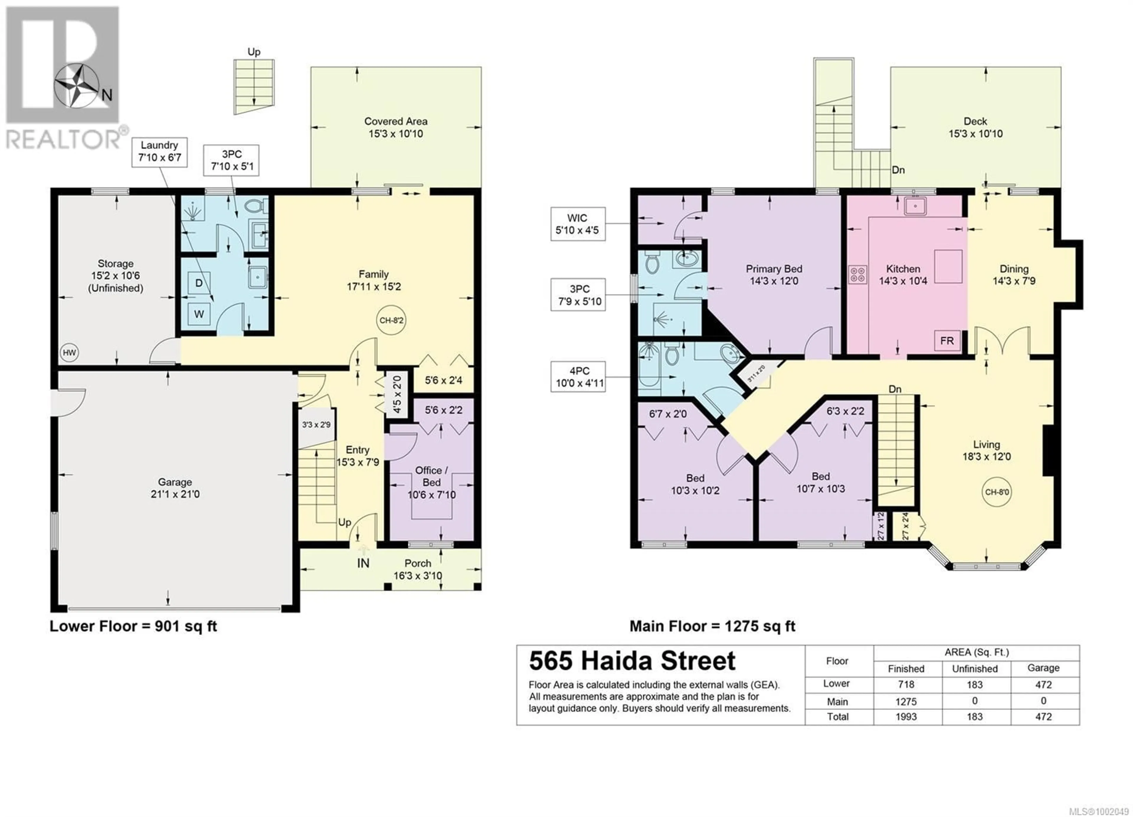 Floor plan for 565 HAIDA STREET, Comox British Columbia V9M2L6