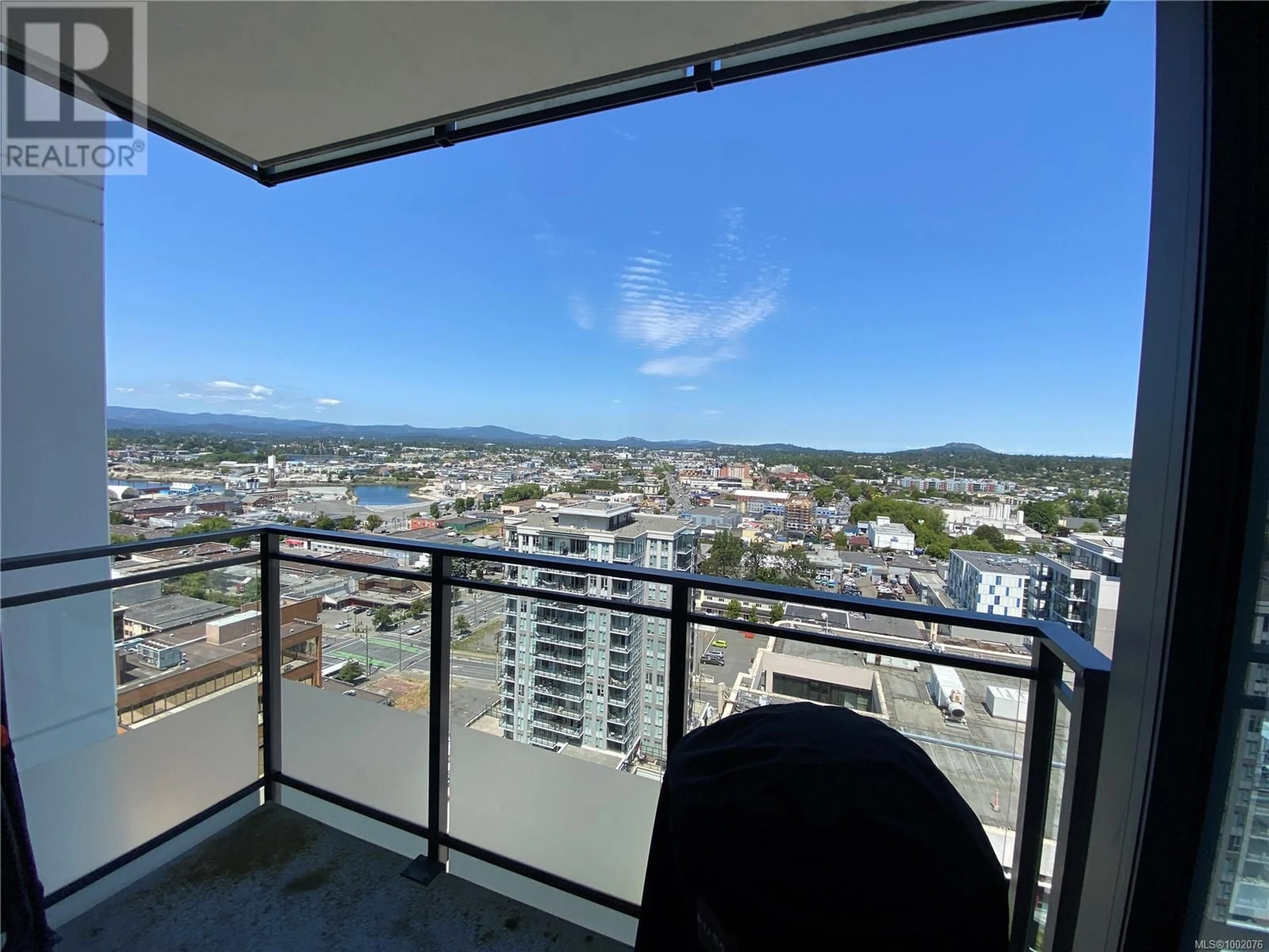 Balcony in the apartment, city buildings view from balcony for 1905 - 777 HERALD STREET, Victoria British Columbia V8T0C7