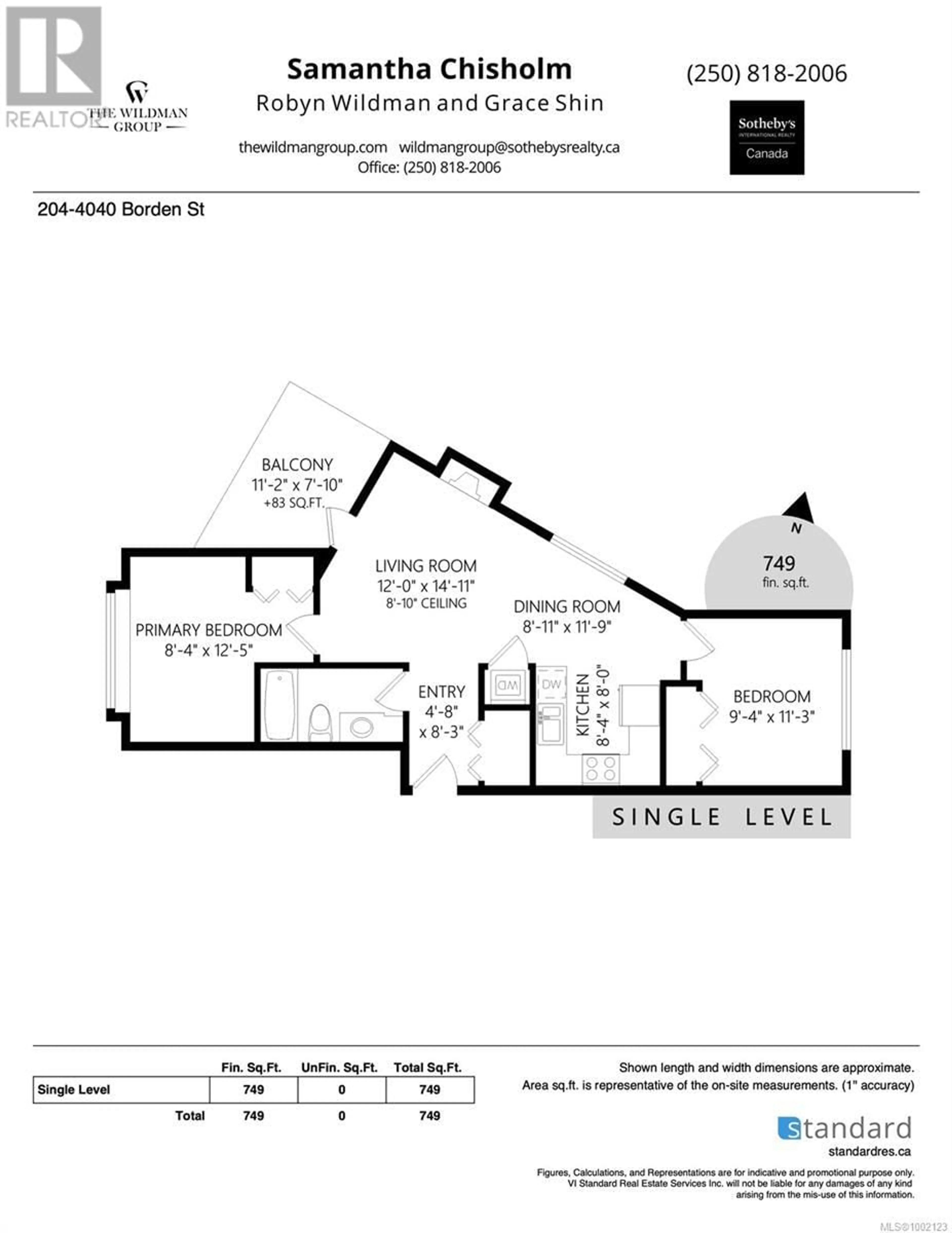 Floor plan for 204 - 4040 BORDEN STREET, Saanich British Columbia V8X2E9