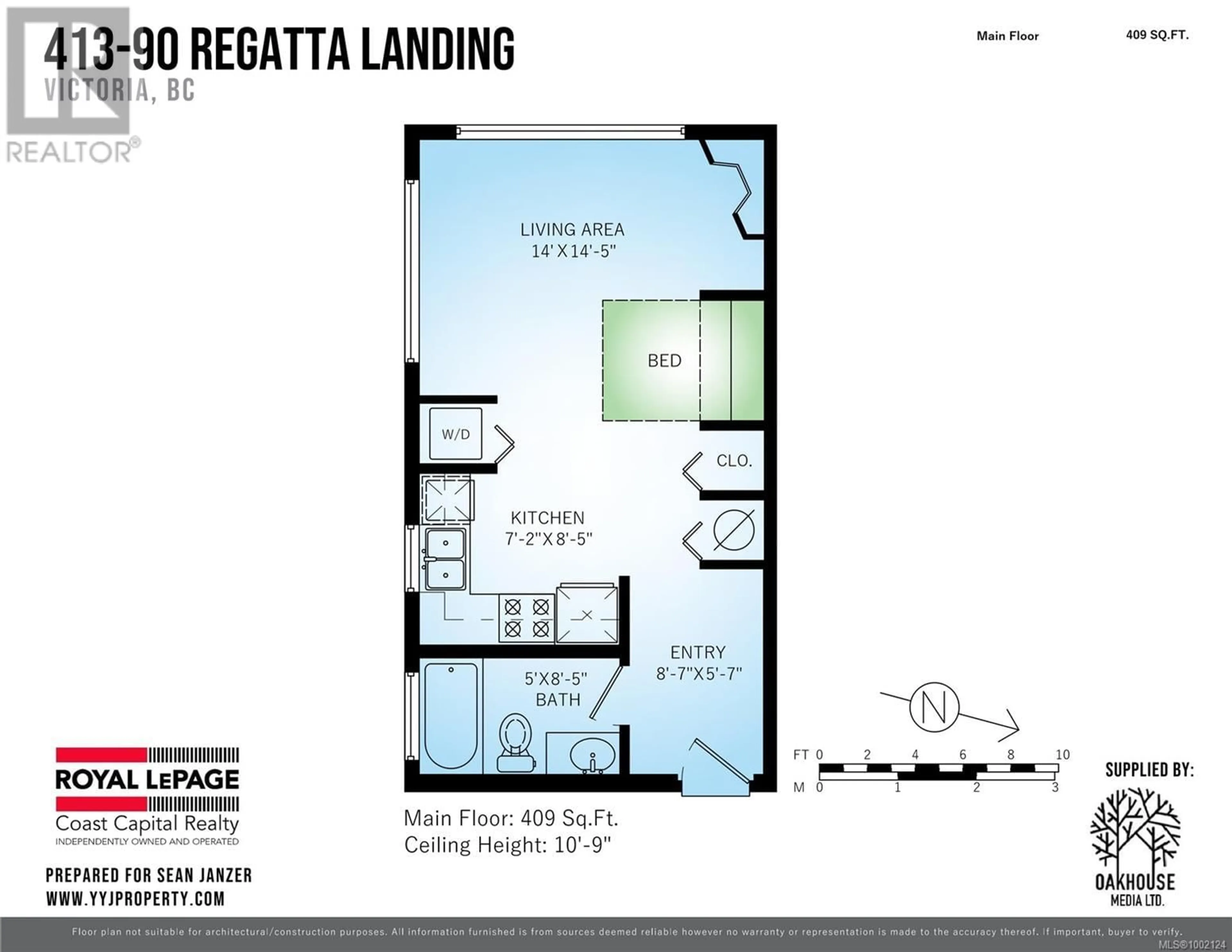 Floor plan for 413 - 90 REGATTA LANDING, Victoria British Columbia V9A7R2