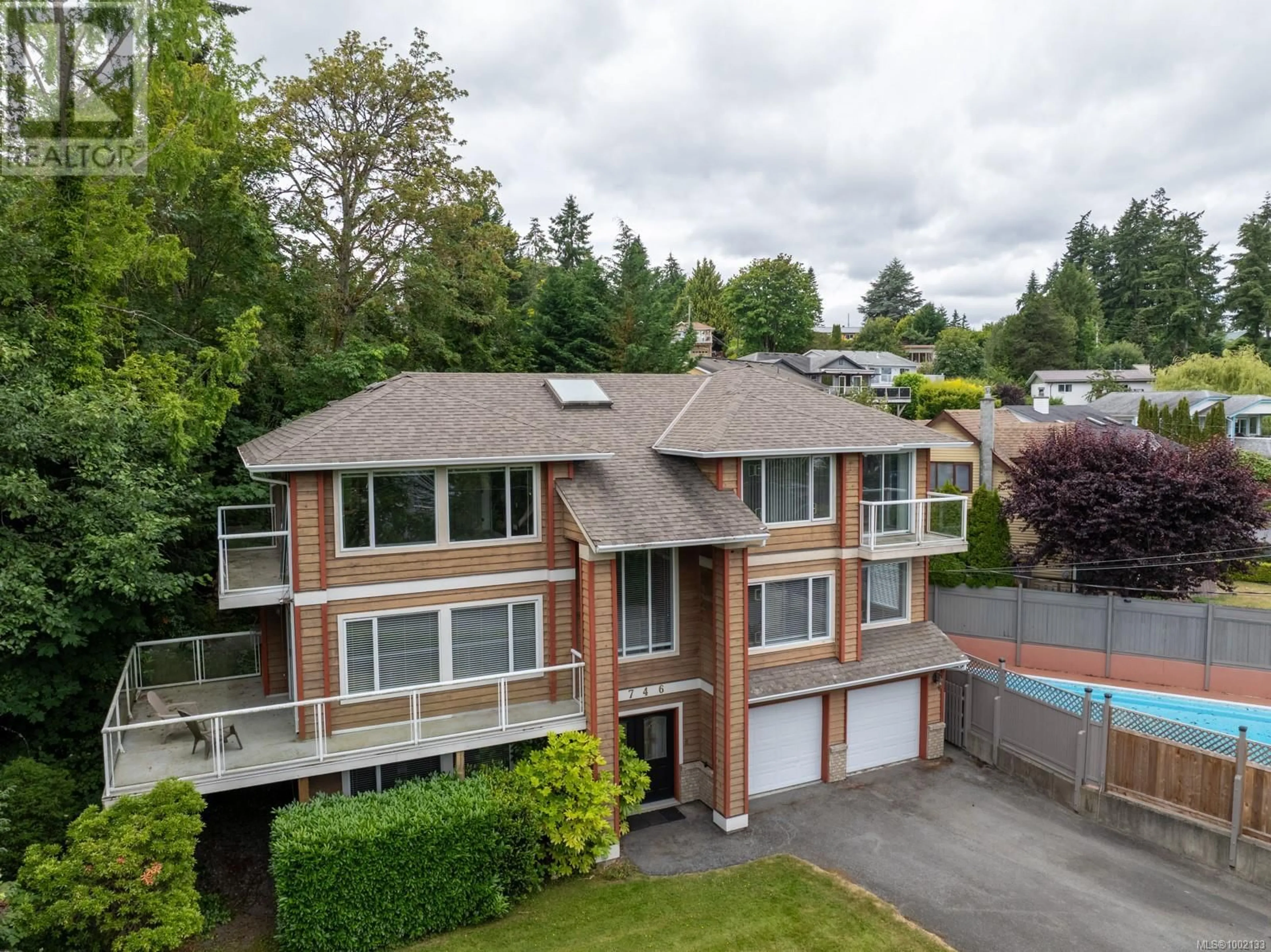 A pic from outside/outdoor area/front of a property/back of a property/a pic from drone, street for 1746 PRITCHARD ROAD, Cowichan Bay British Columbia V0R1N0