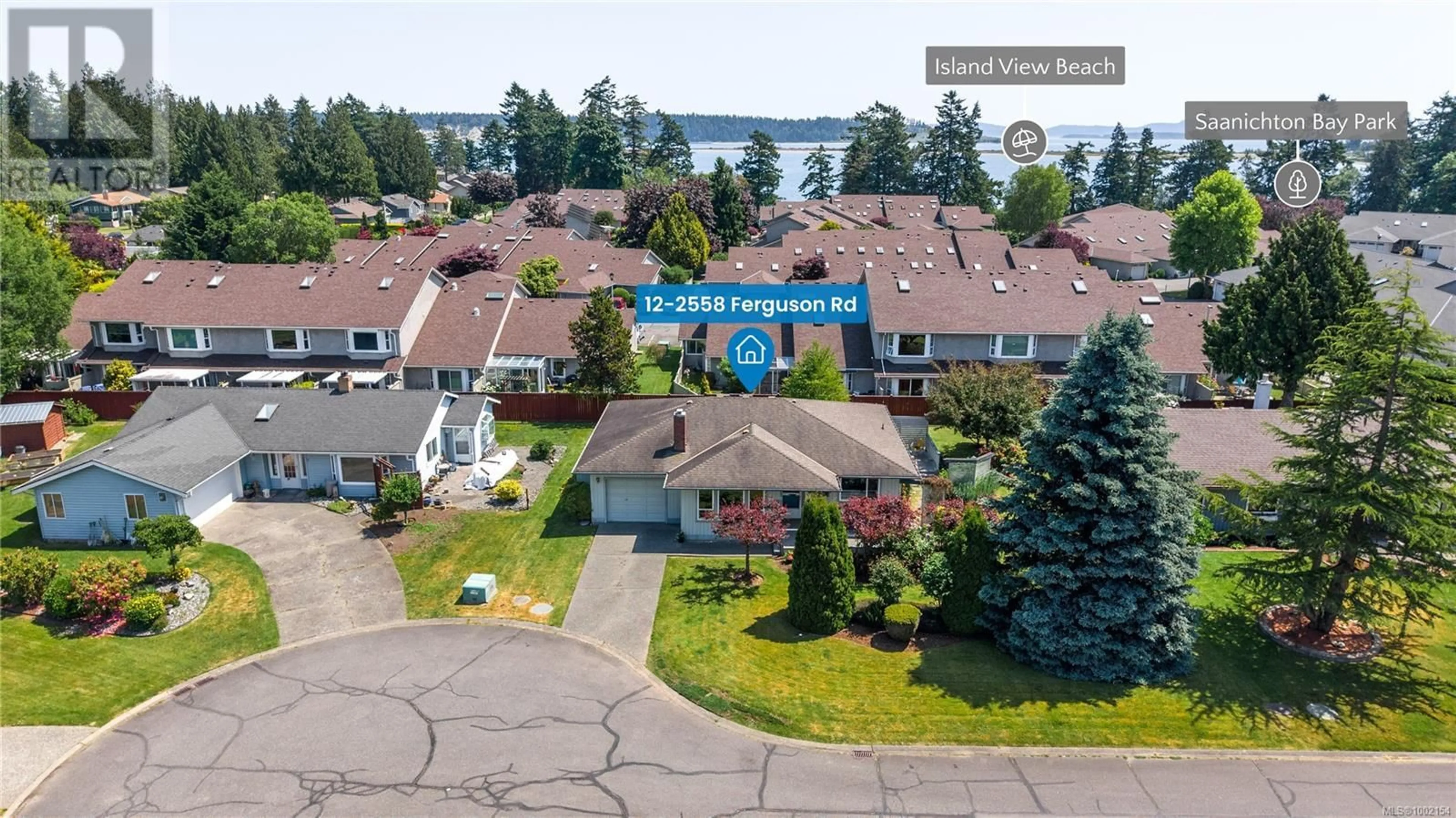 A pic from outside/outdoor area/front of a property/back of a property/a pic from drone, water/lake/river/ocean view for 12 - 2558 FERGUSON ROAD, Central Saanich British Columbia V8M1V7