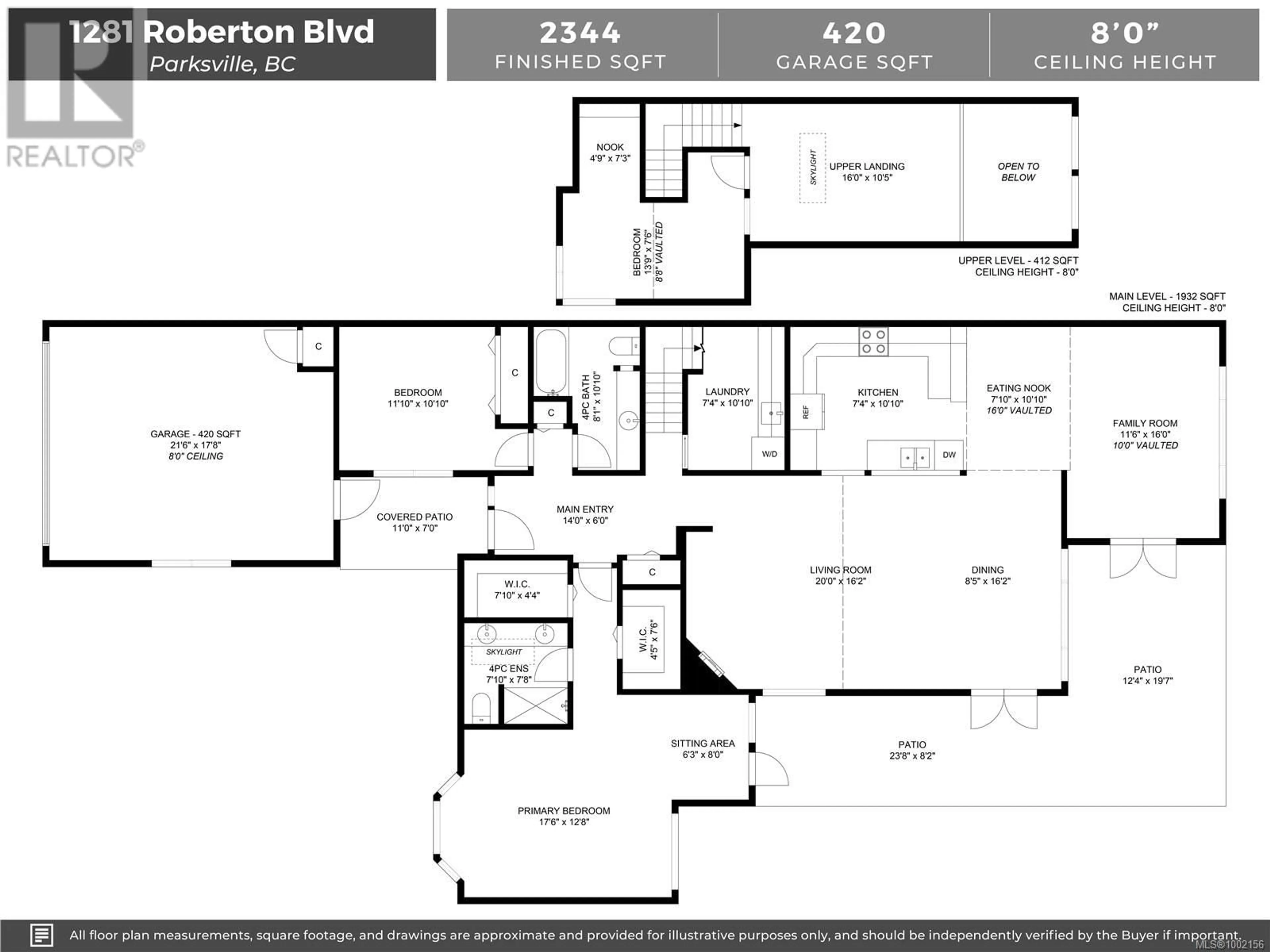 Floor plan for 1281 ROBERTON BOULEVARD, Parksville British Columbia V9P2P8