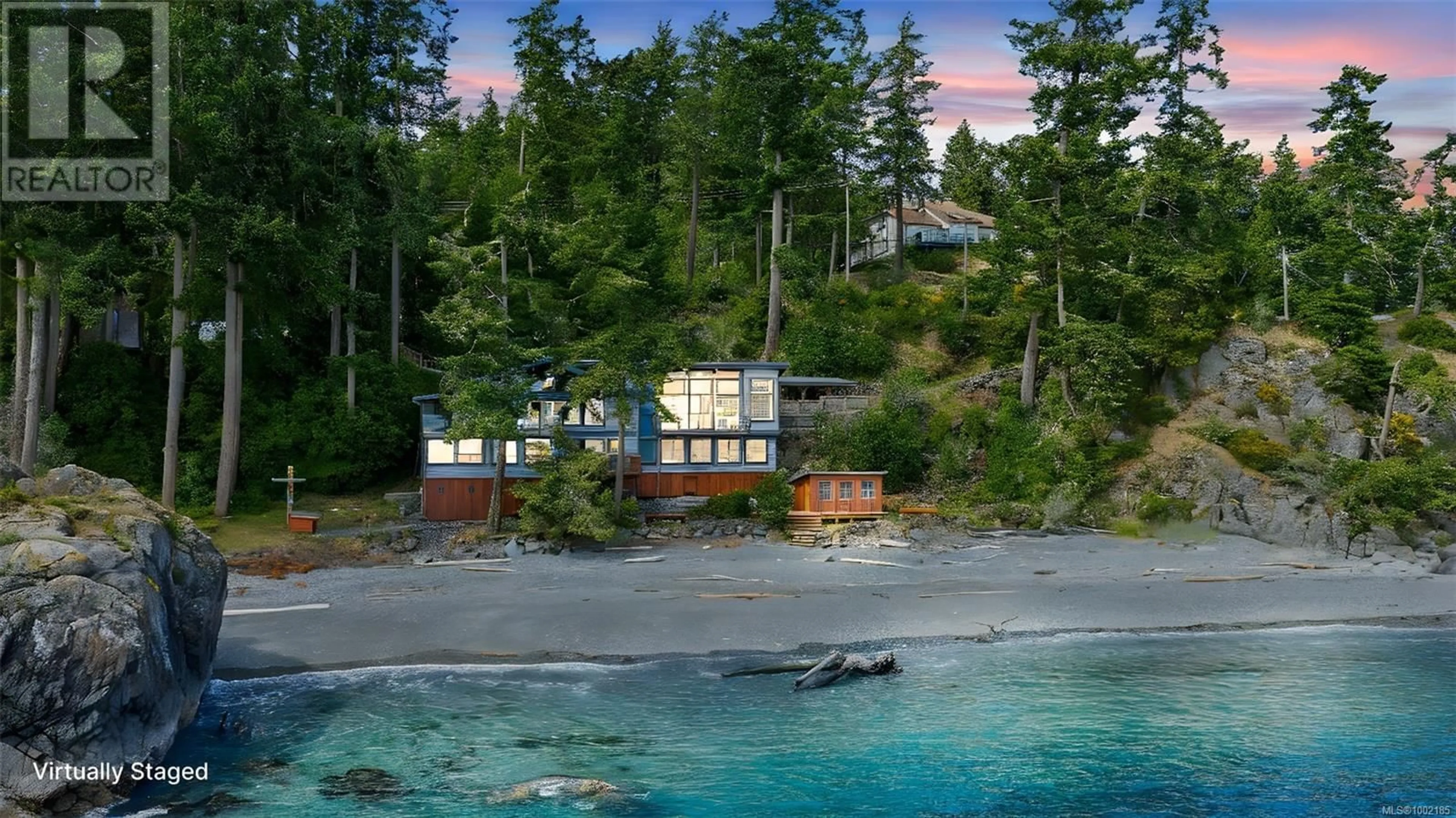 A pic from outside/outdoor area/front of a property/back of a property/a pic from drone, water/lake/river/ocean view for 7995 WEST COAST ROAD, Sooke British Columbia V9Z0R5