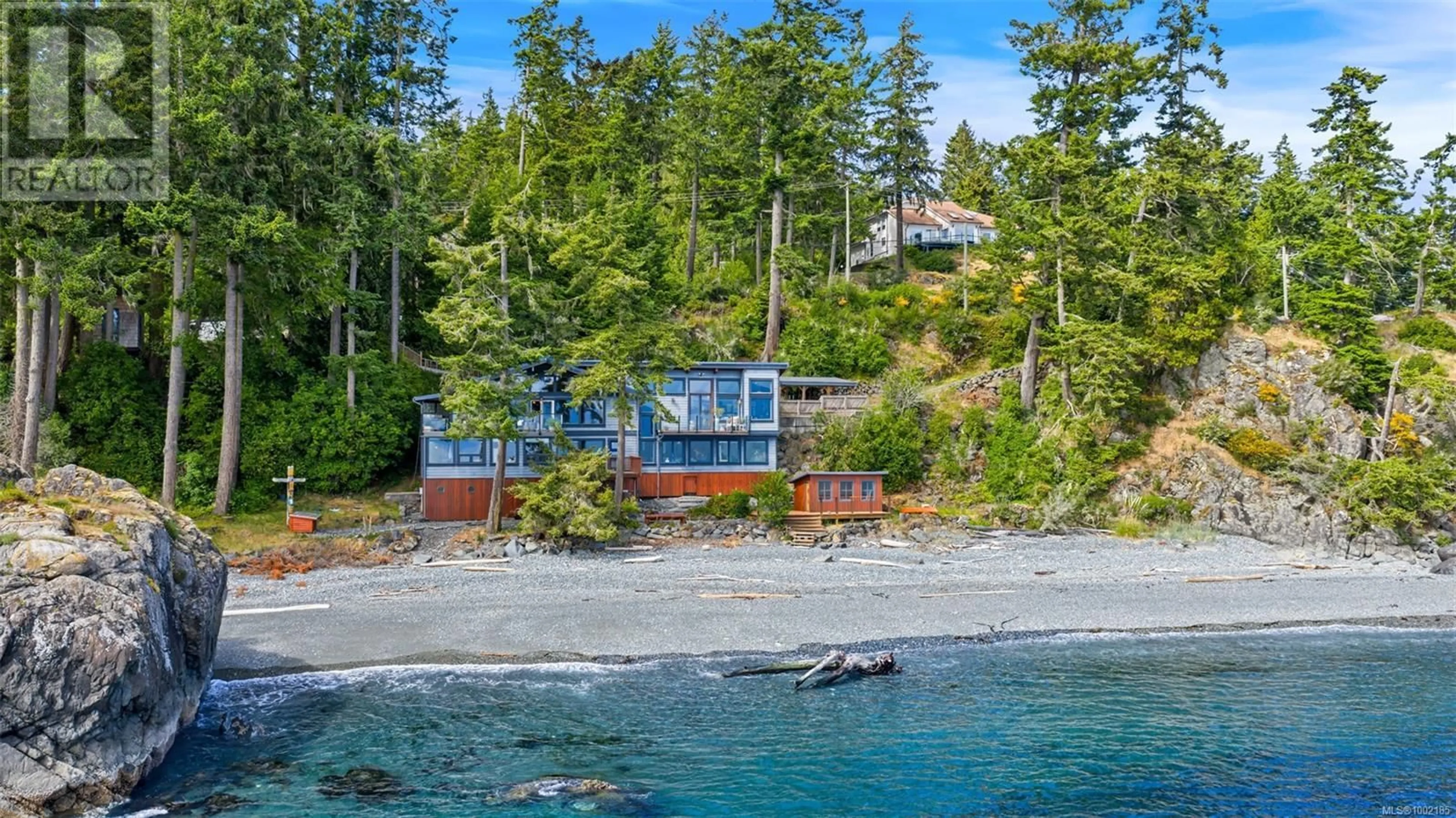 A pic from outside/outdoor area/front of a property/back of a property/a pic from drone, water/lake/river/ocean view for 7995 WEST COAST ROAD, Sooke British Columbia V9Z0R5