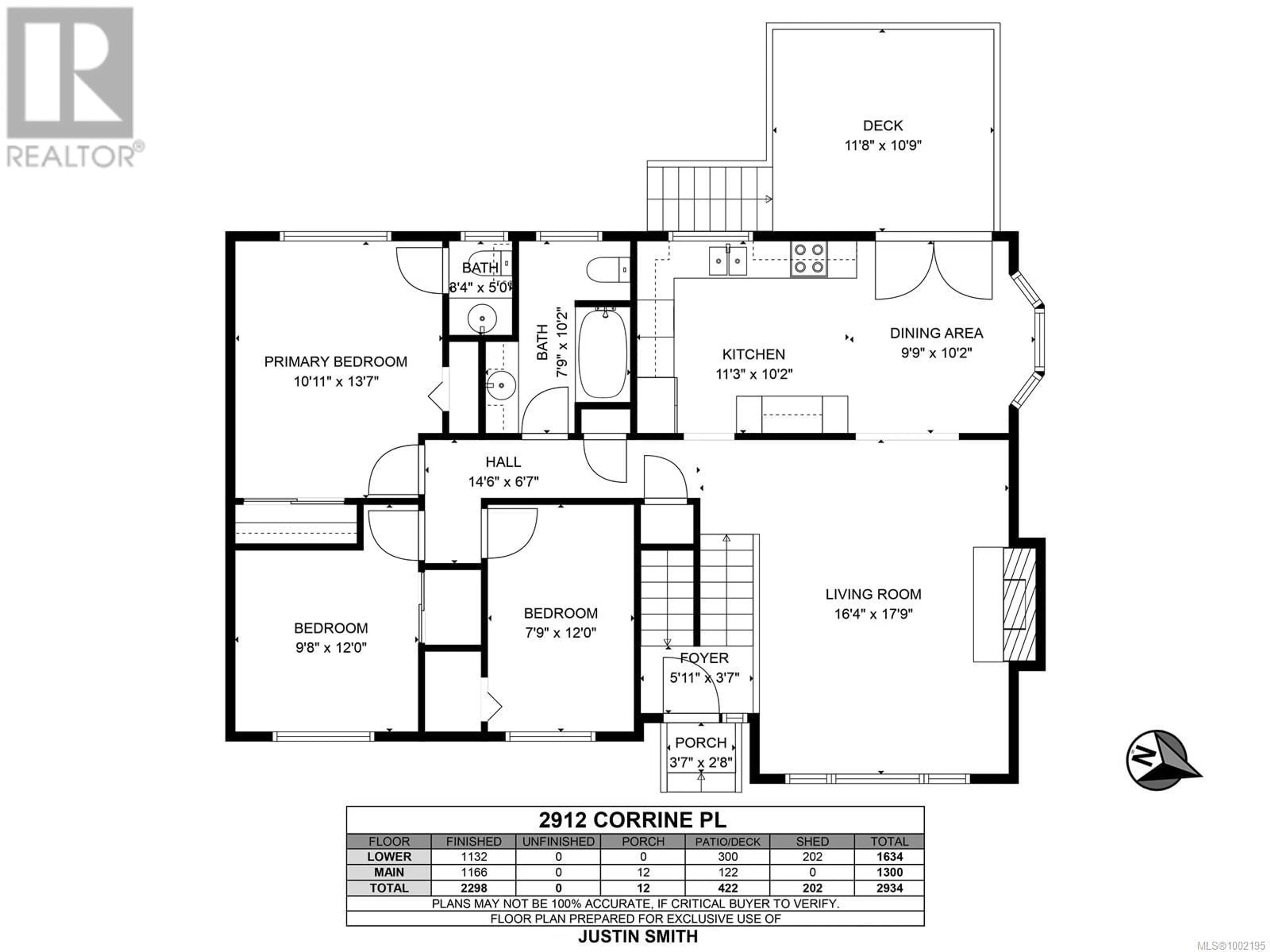Floor plan for 2912 CORRINE PLACE, Langford British Columbia V9B4R7