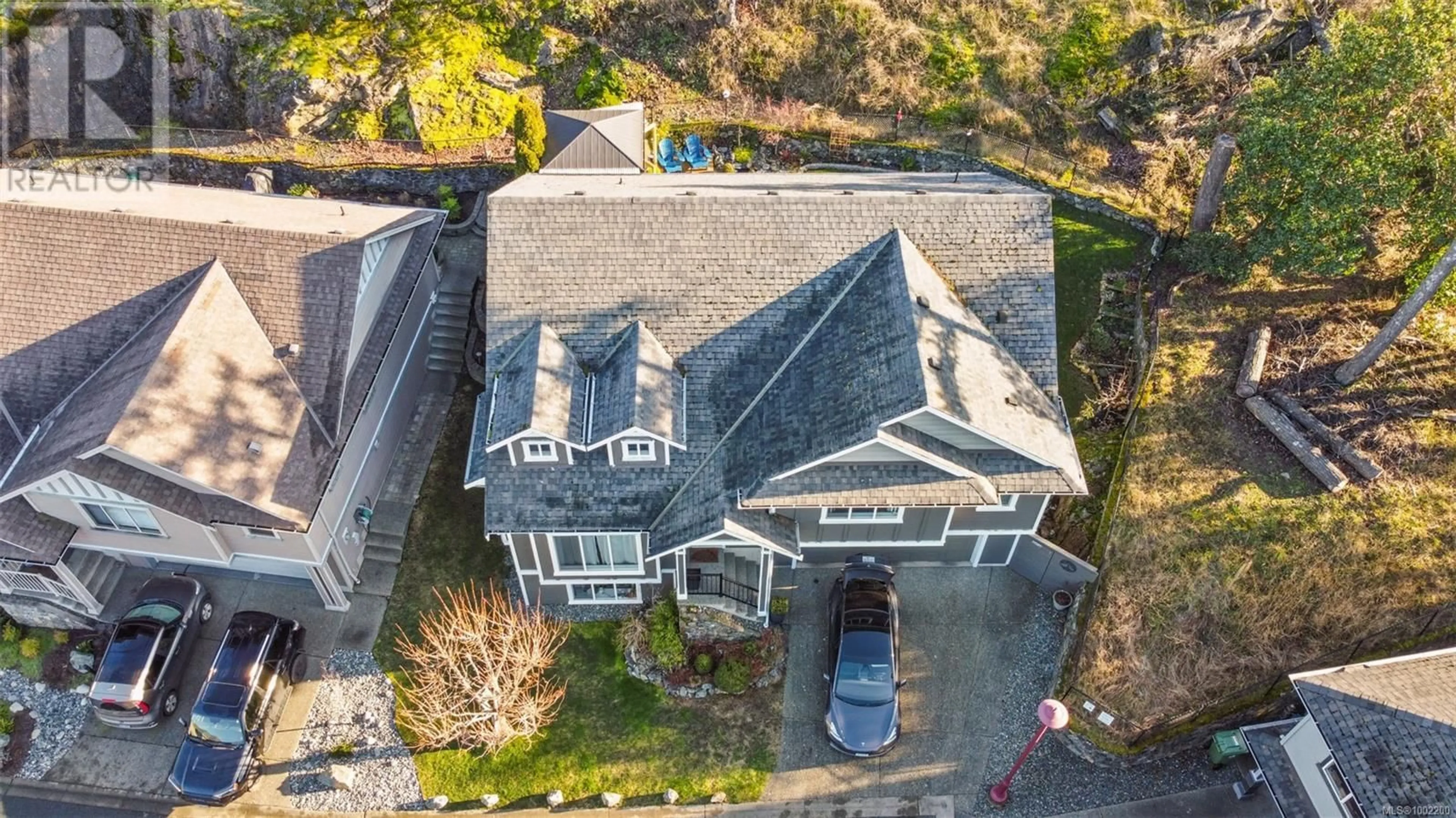 A pic from outside/outdoor area/front of a property/back of a property/a pic from drone, street for 2597 LEGACY RIDGE, Langford British Columbia V9B0A1