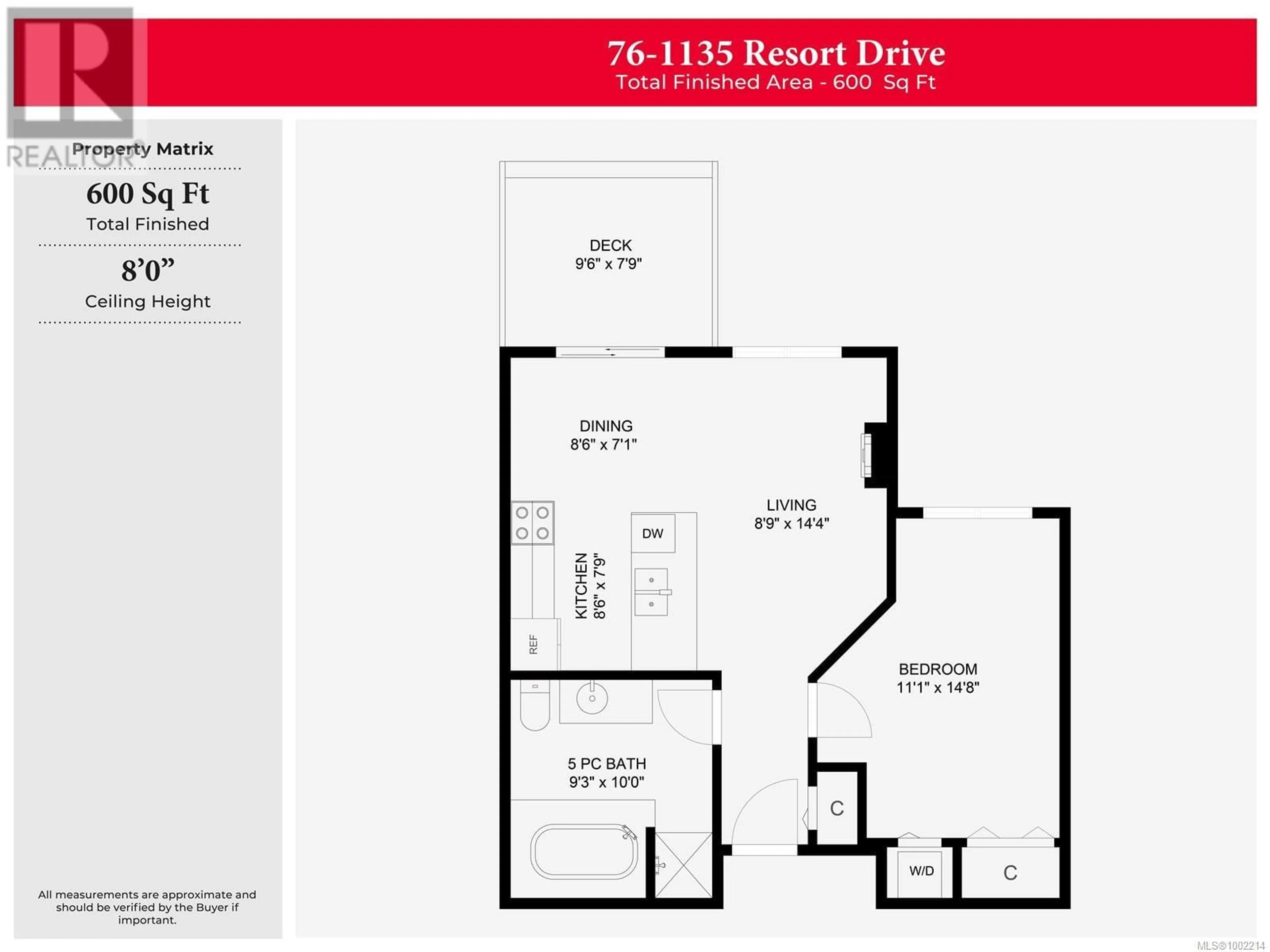Floor plan for 76 - 1135 RESORT DRIVE, Parksville British Columbia V9P2T6