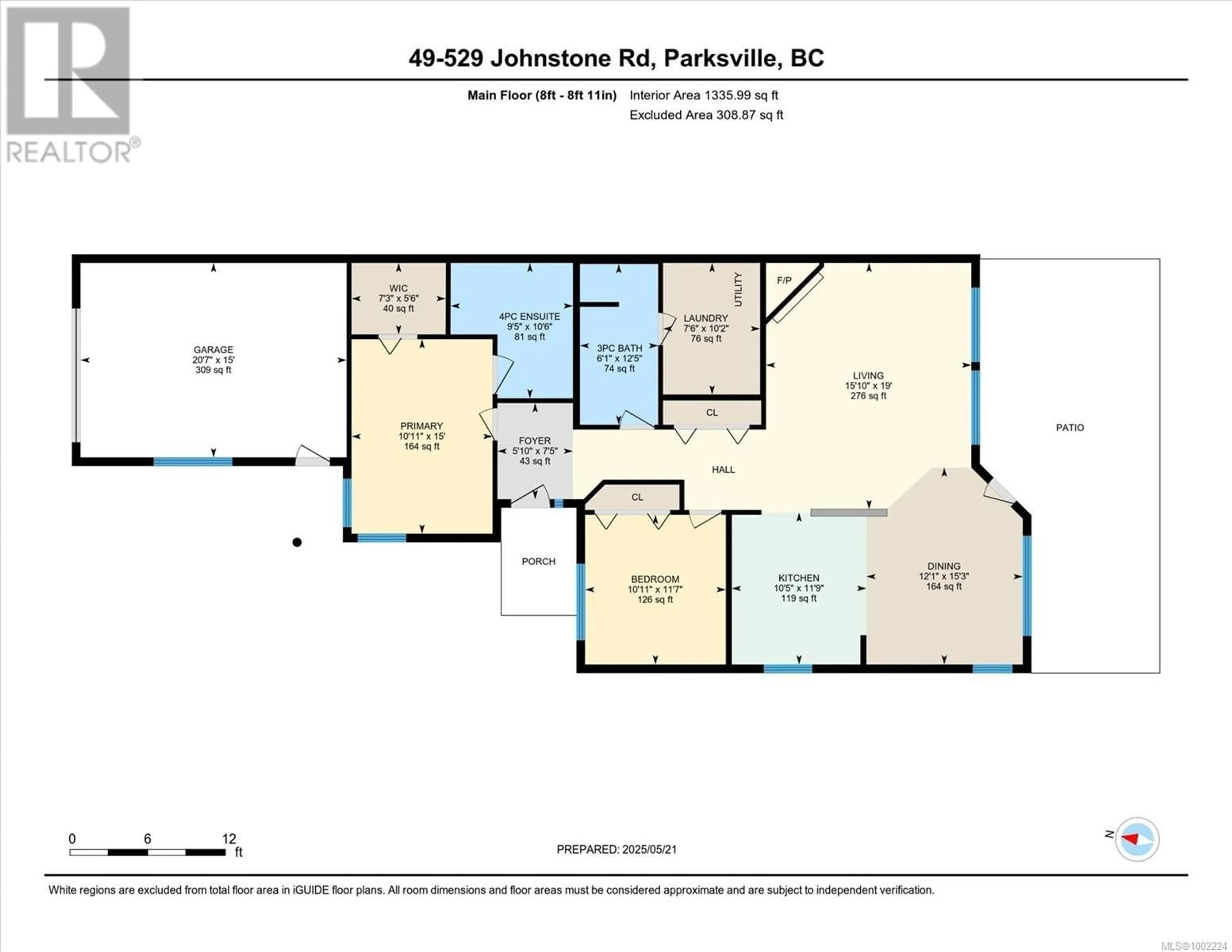 Floor plan for 49 - 529 JOHNSTONE ROAD, Parksville British Columbia V9P2K1