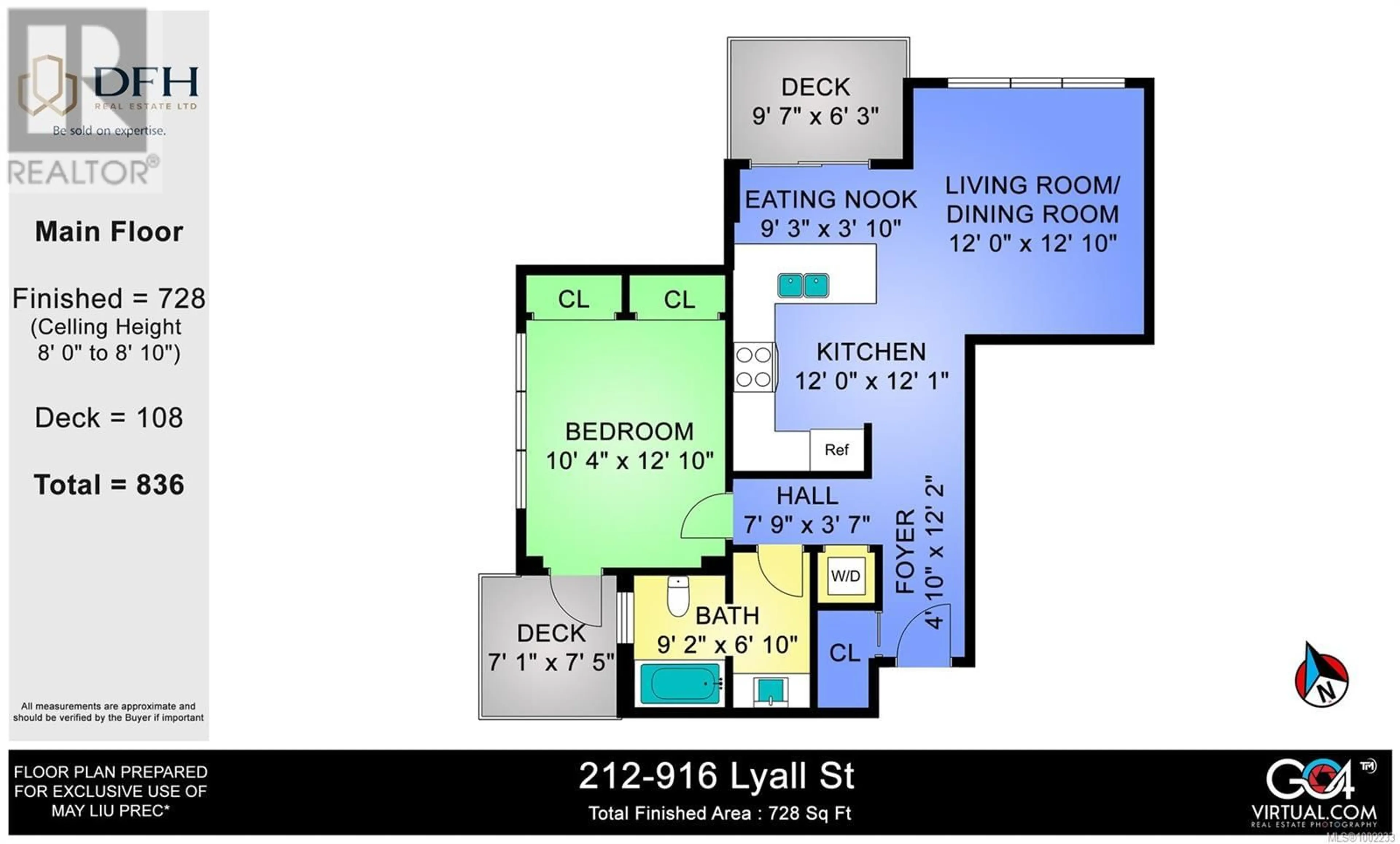 Floor plan for 212 - 916 LYALL STREET, Esquimalt British Columbia V9A5E6
