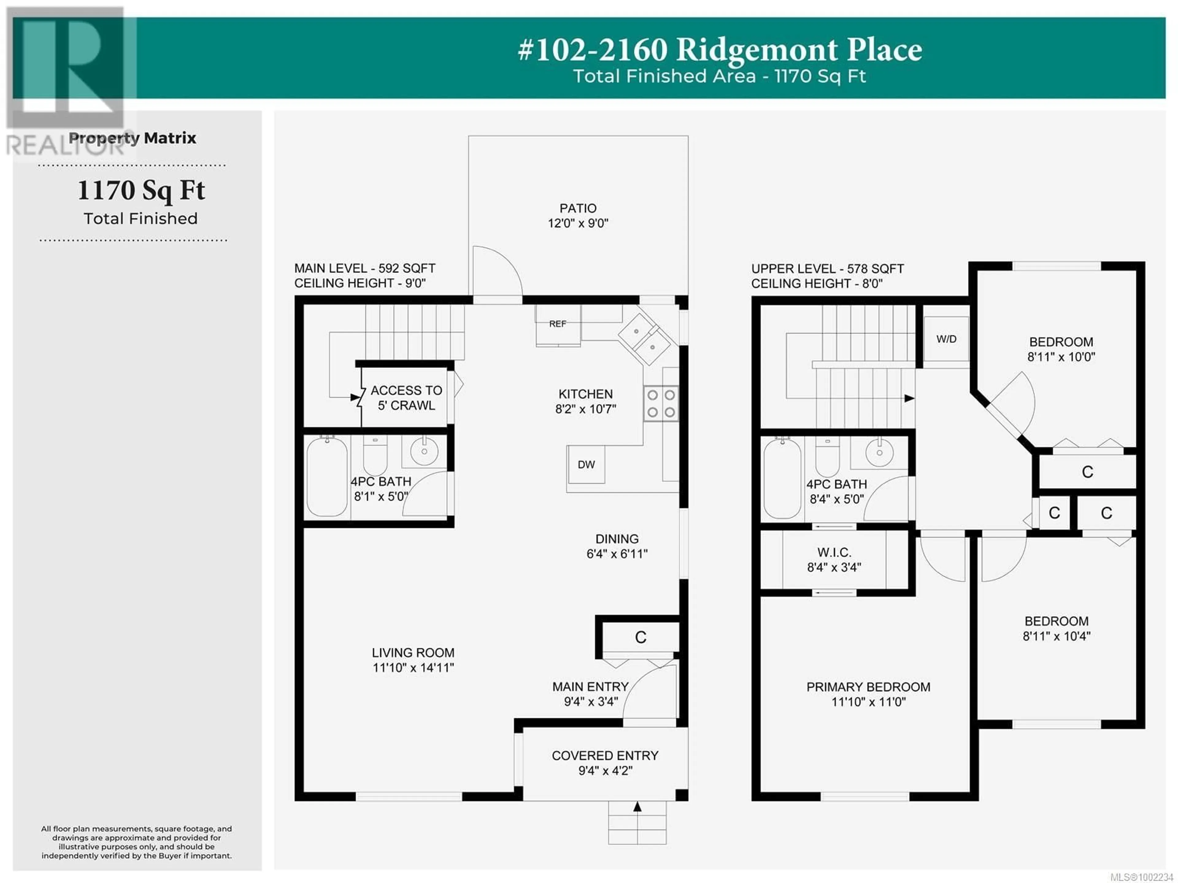 Floor plan for 102 - 2160 RIDGEMONT PLACE, Nanaimo British Columbia V9T0C8