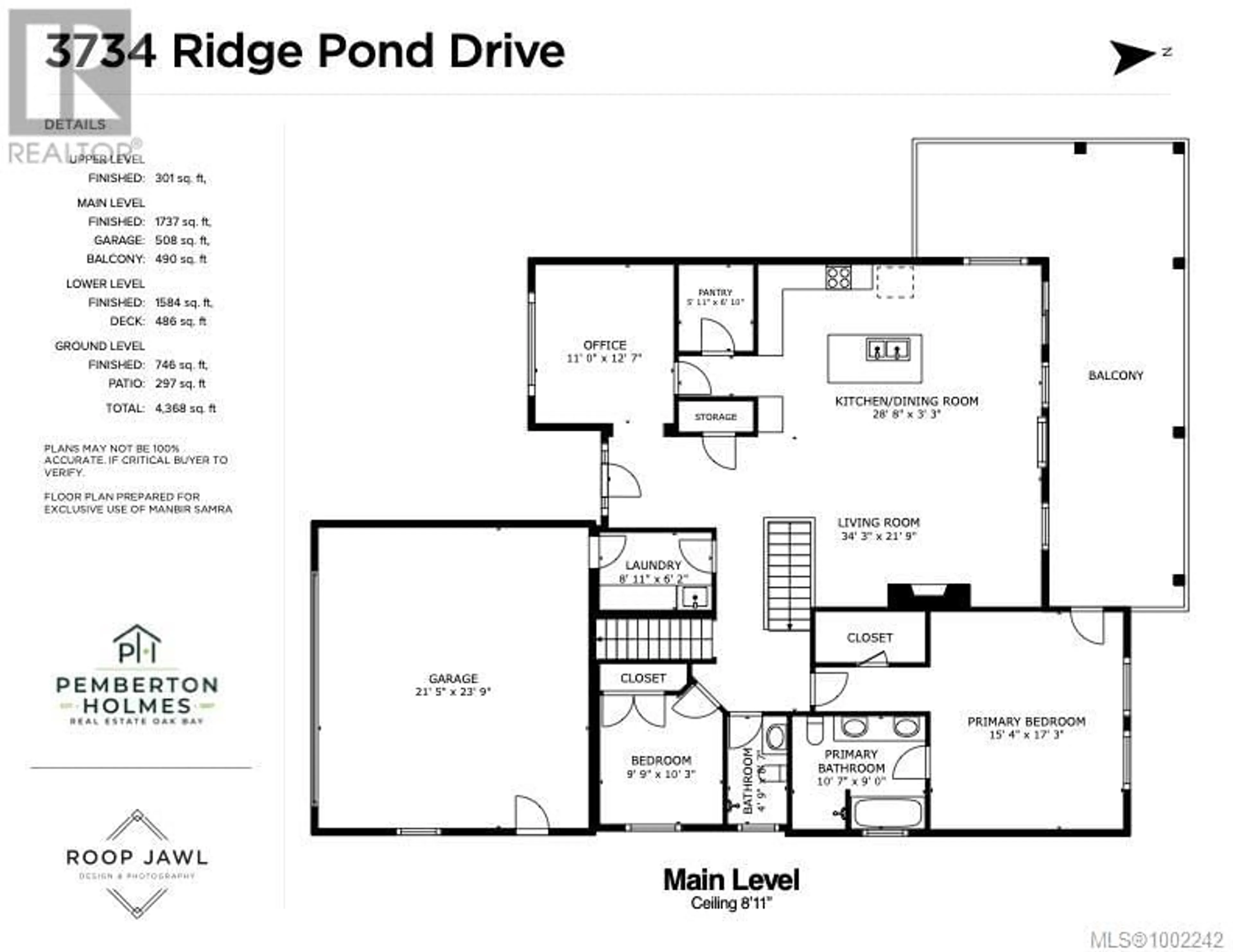 Floor plan for 3747 RIDGE POND DRIVE, Langford British Columbia V9C4M8