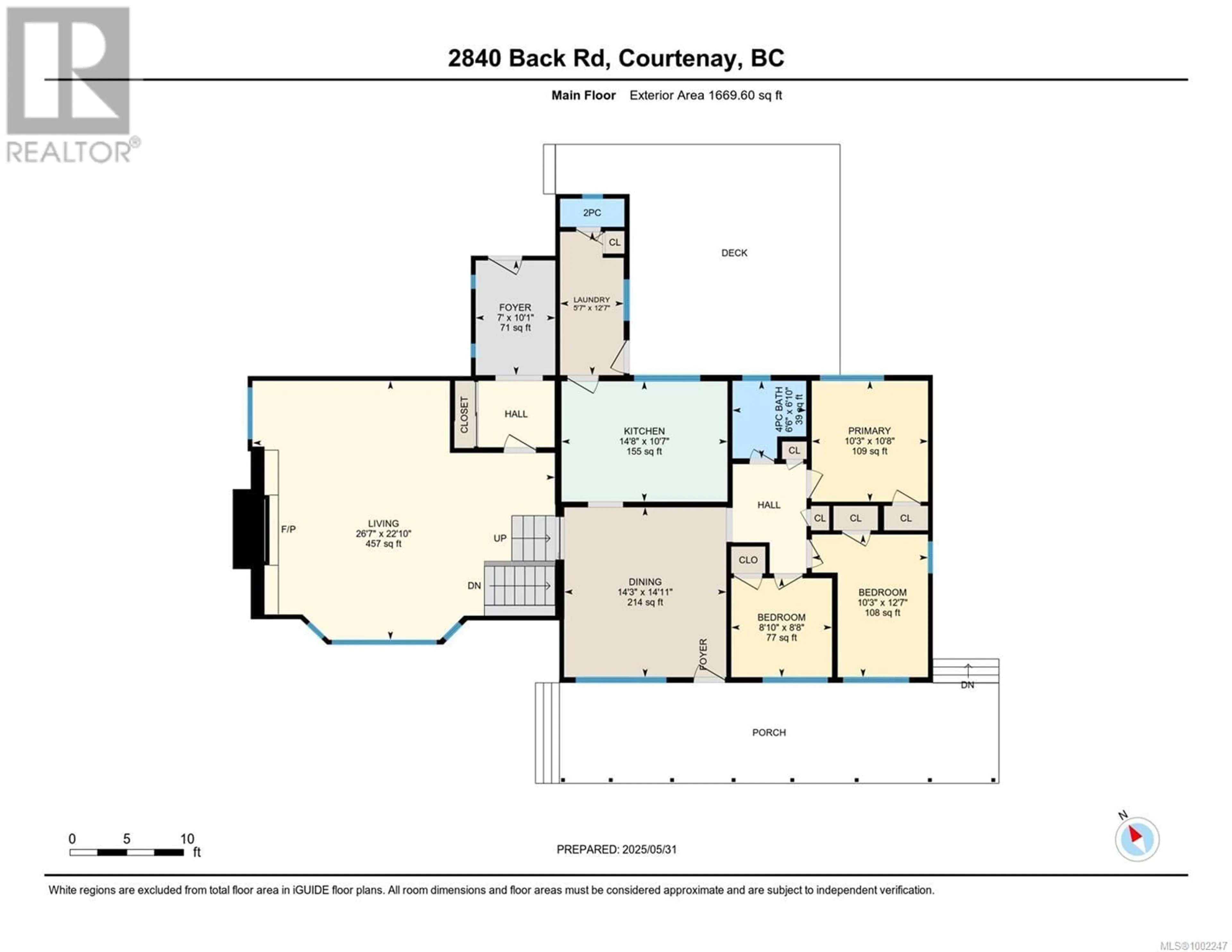Floor plan for 2840 BACK ROAD, Courtenay British Columbia V9N9G9