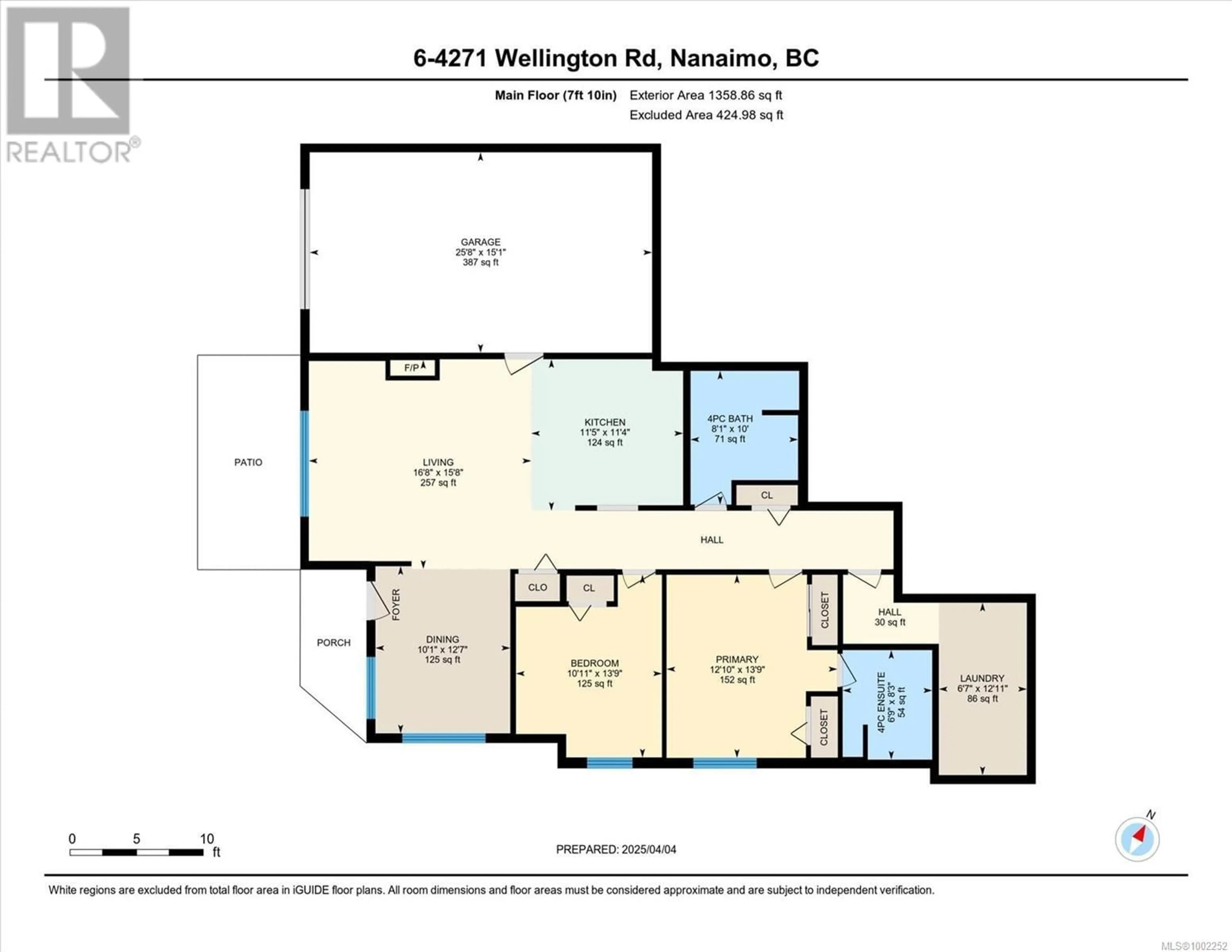 Floor plan for 6 - 4271 WELLINGTON ROAD, Nanaimo British Columbia V9T2H2