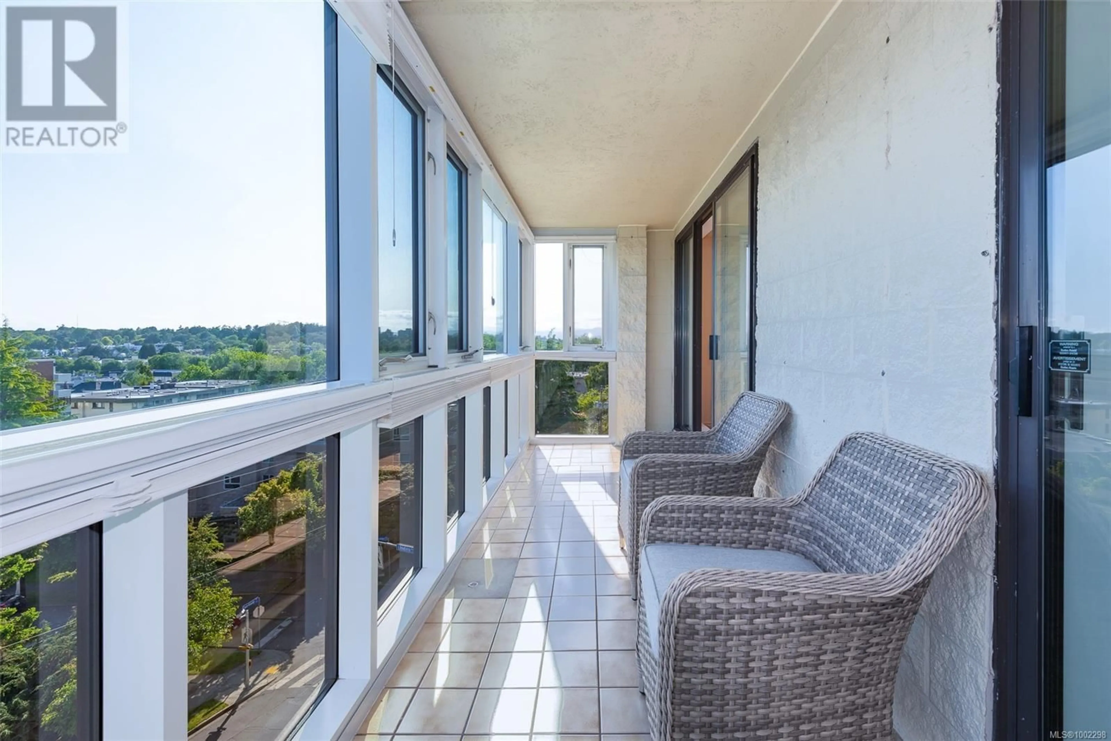 Balcony in the apartment, water/lake/river/ocean view for 503 - 1204 FAIRFIELD ROAD, Victoria British Columbia V8V3B2