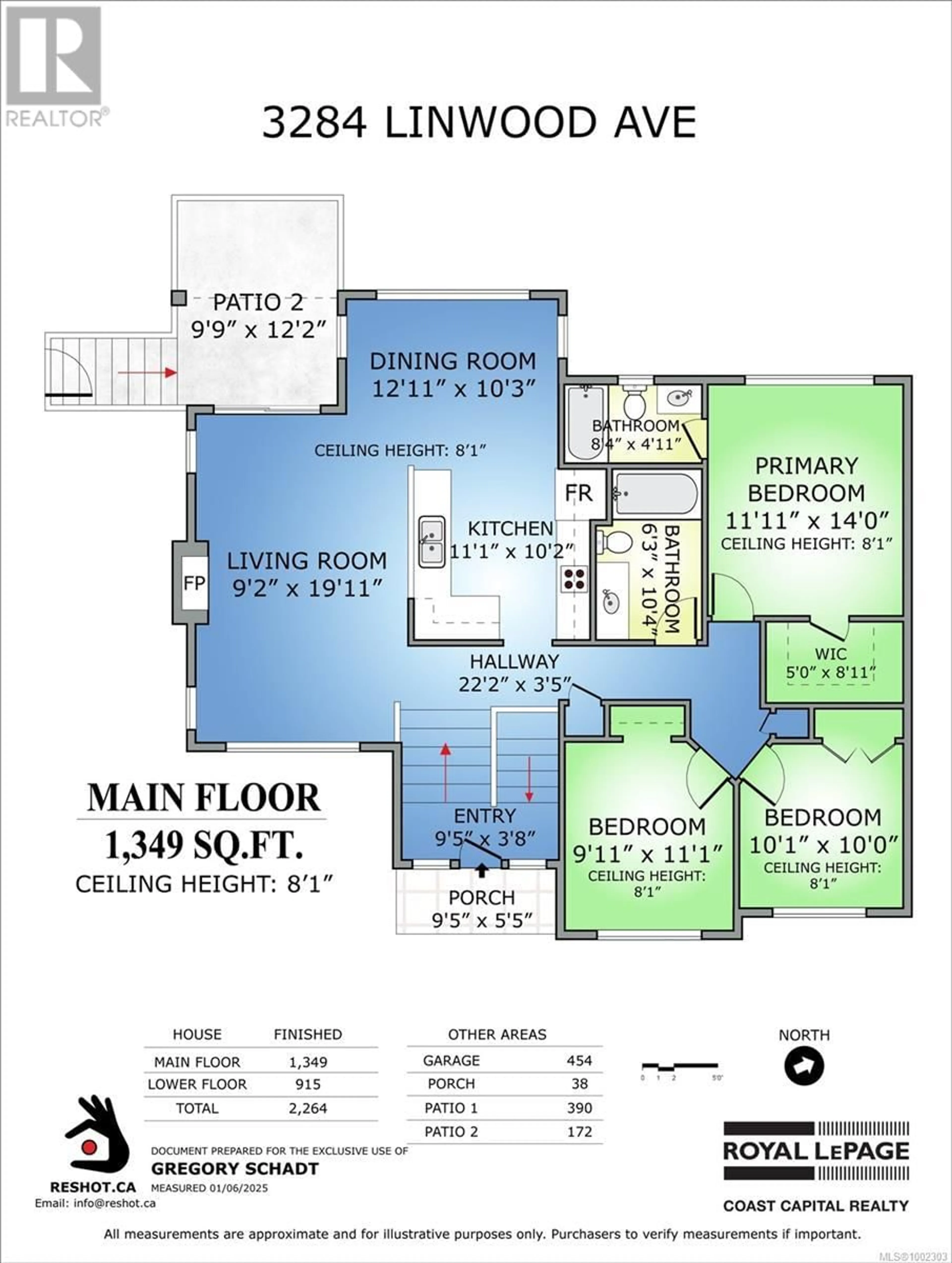 Floor plan for 3284 LINWOOD AVENUE, Saanich British Columbia V8X1E4