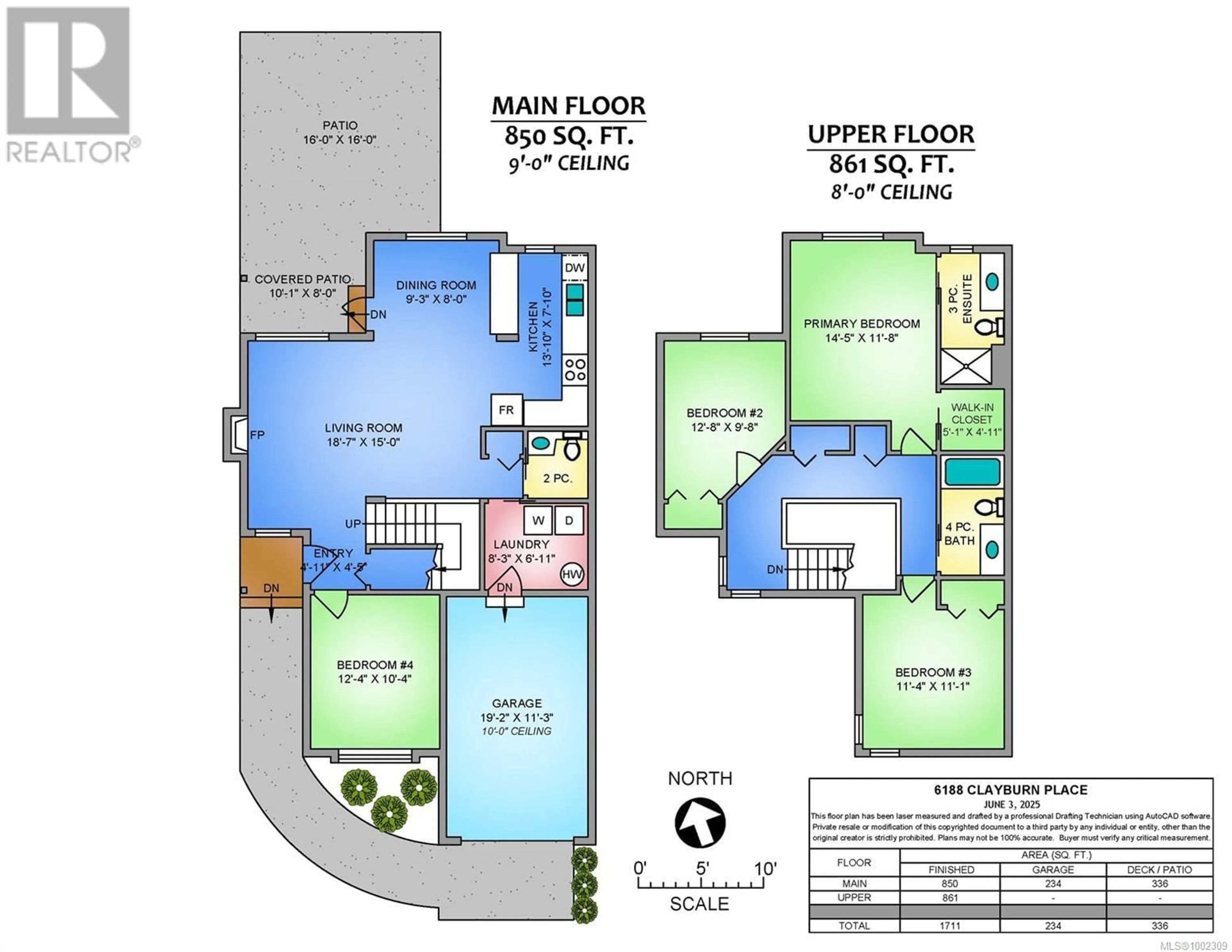 Floor plan for 6188 CLAYBURN PLACE, Nanaimo British Columbia V9V1V2