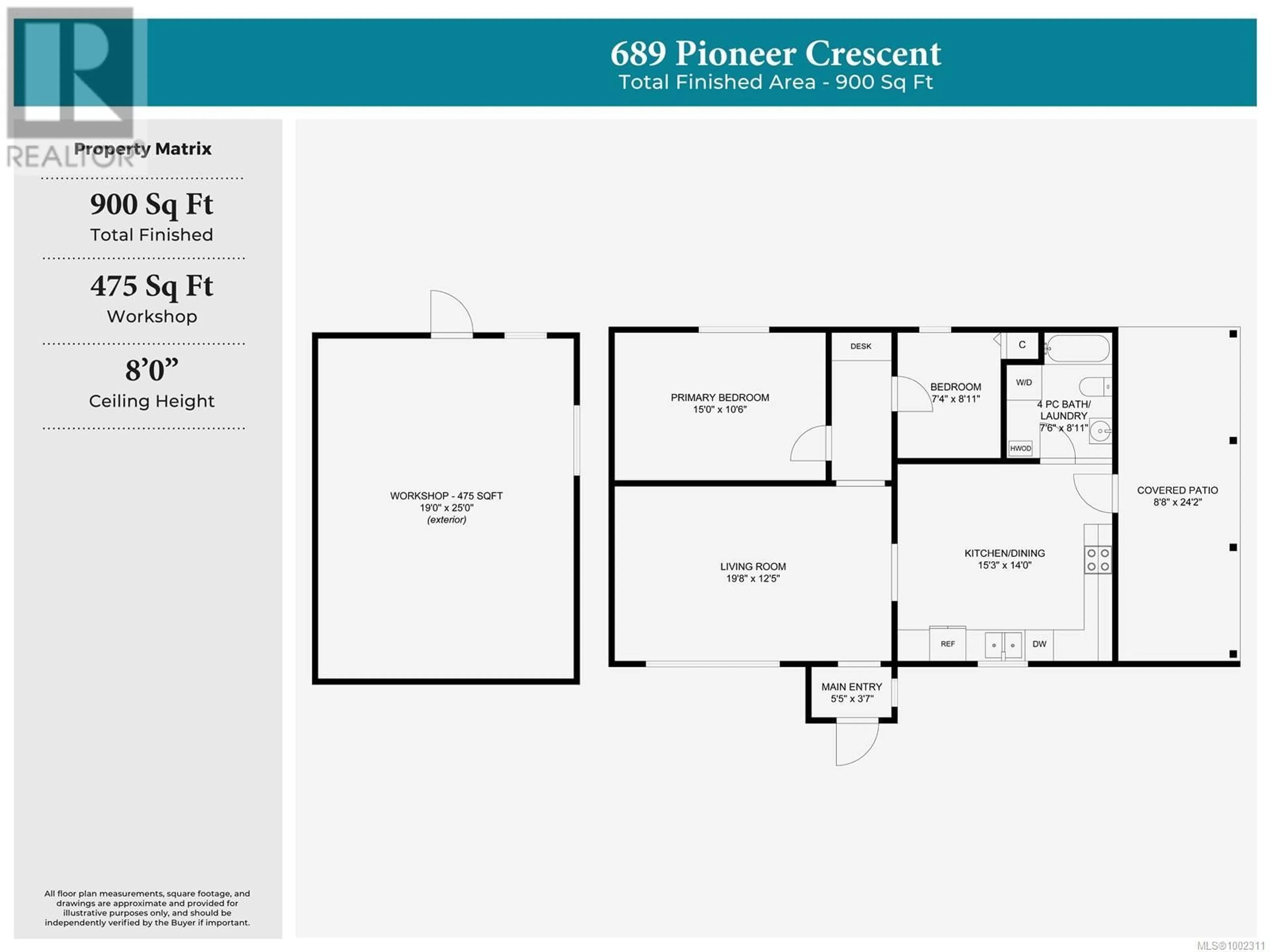 Floor plan for 689 PIONEER CRESCENT, Parksville British Columbia V9P1T6