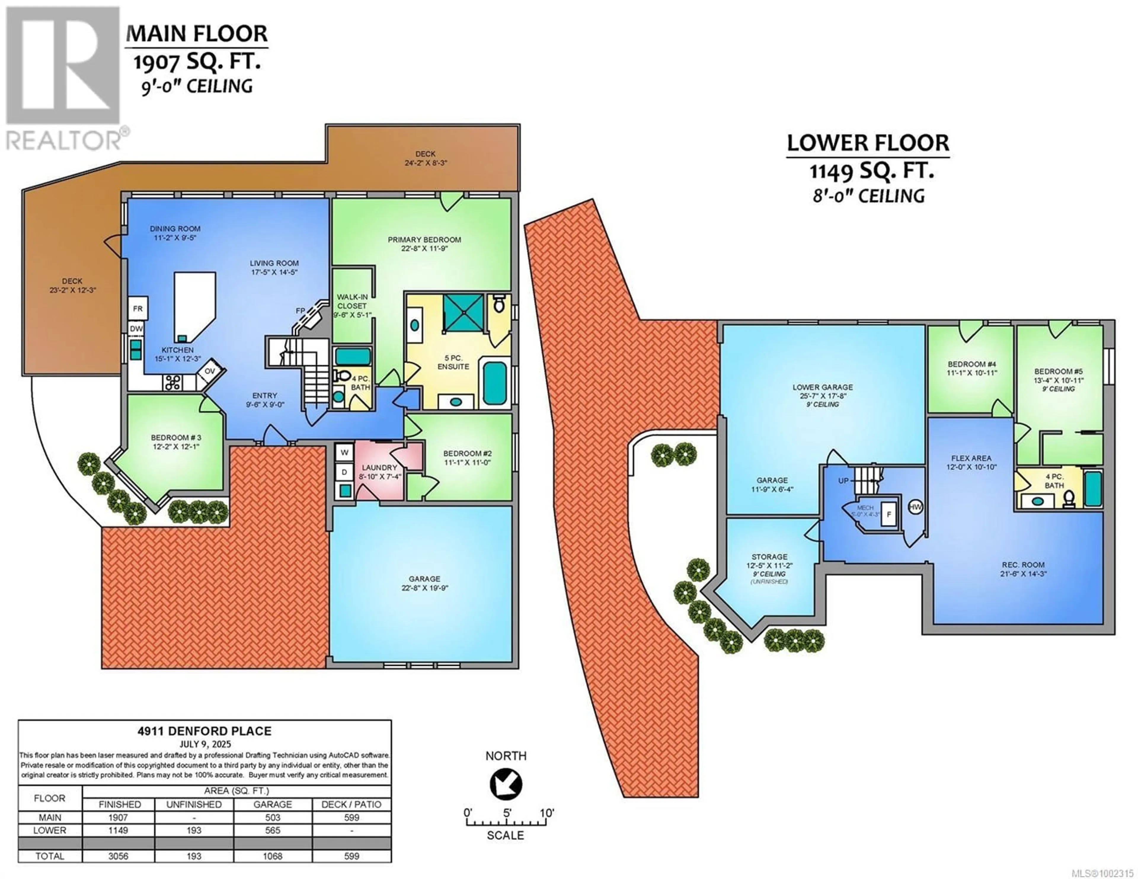 Floor plan for 4911 DENFORD PLACE, Nanaimo British Columbia V9V1R3