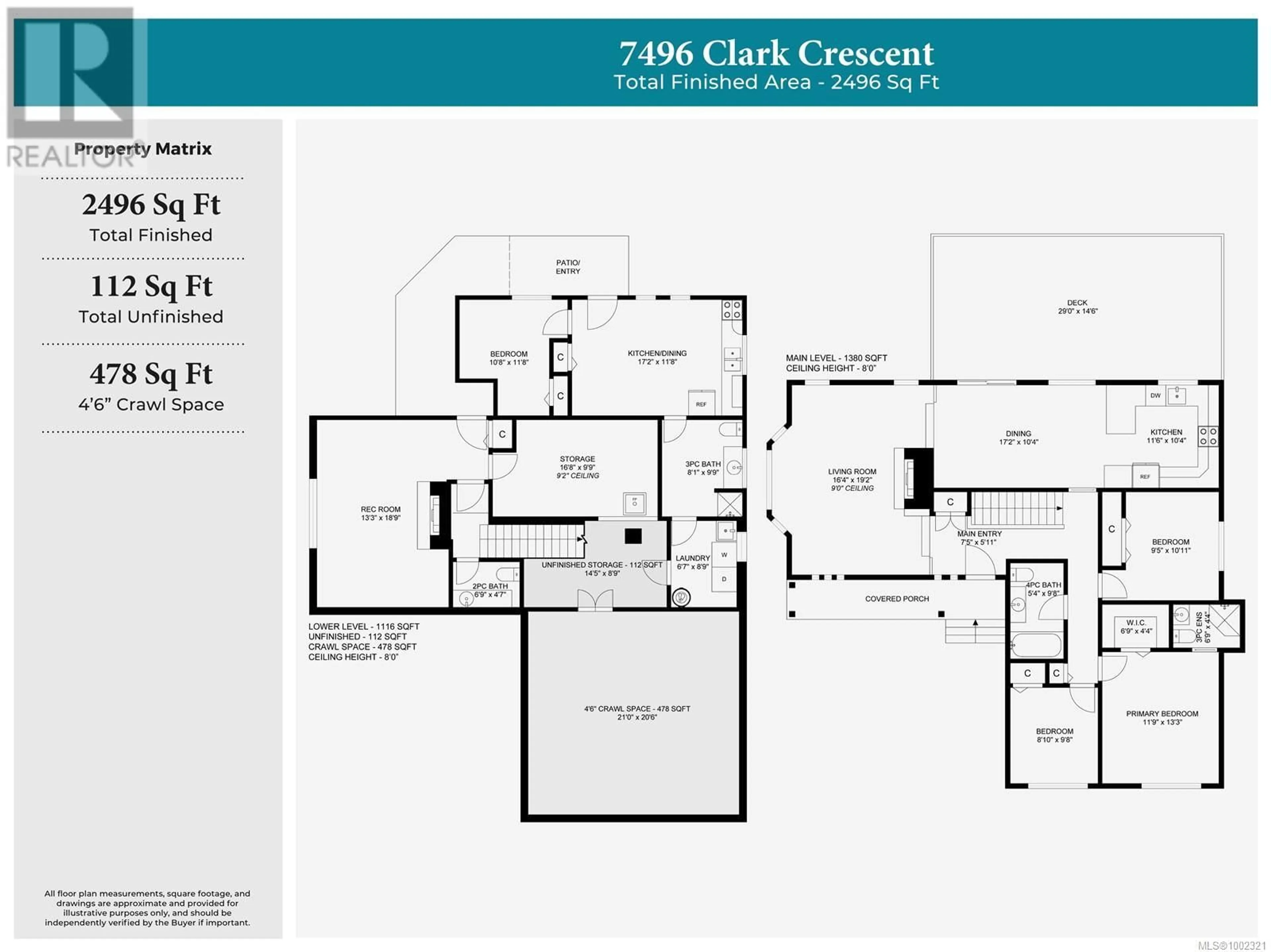 Floor plan for 7496 CLARK CRESCENT, Lantzville British Columbia V0R2H0