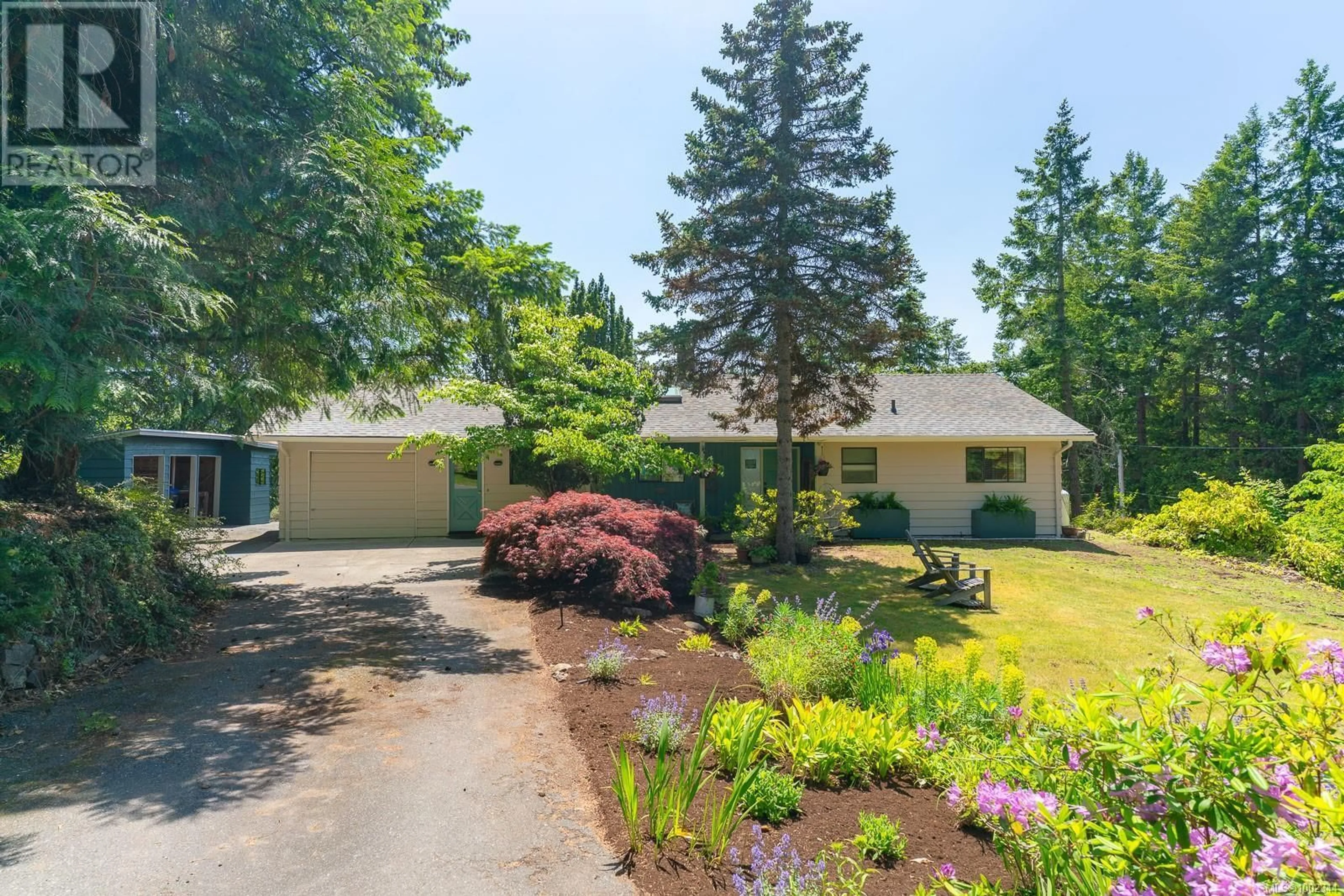 A pic from outside/outdoor area/front of a property/back of a property/a pic from drone, street for 2850 SPRUCE LANE, Nanoose Bay British Columbia V9P9G1