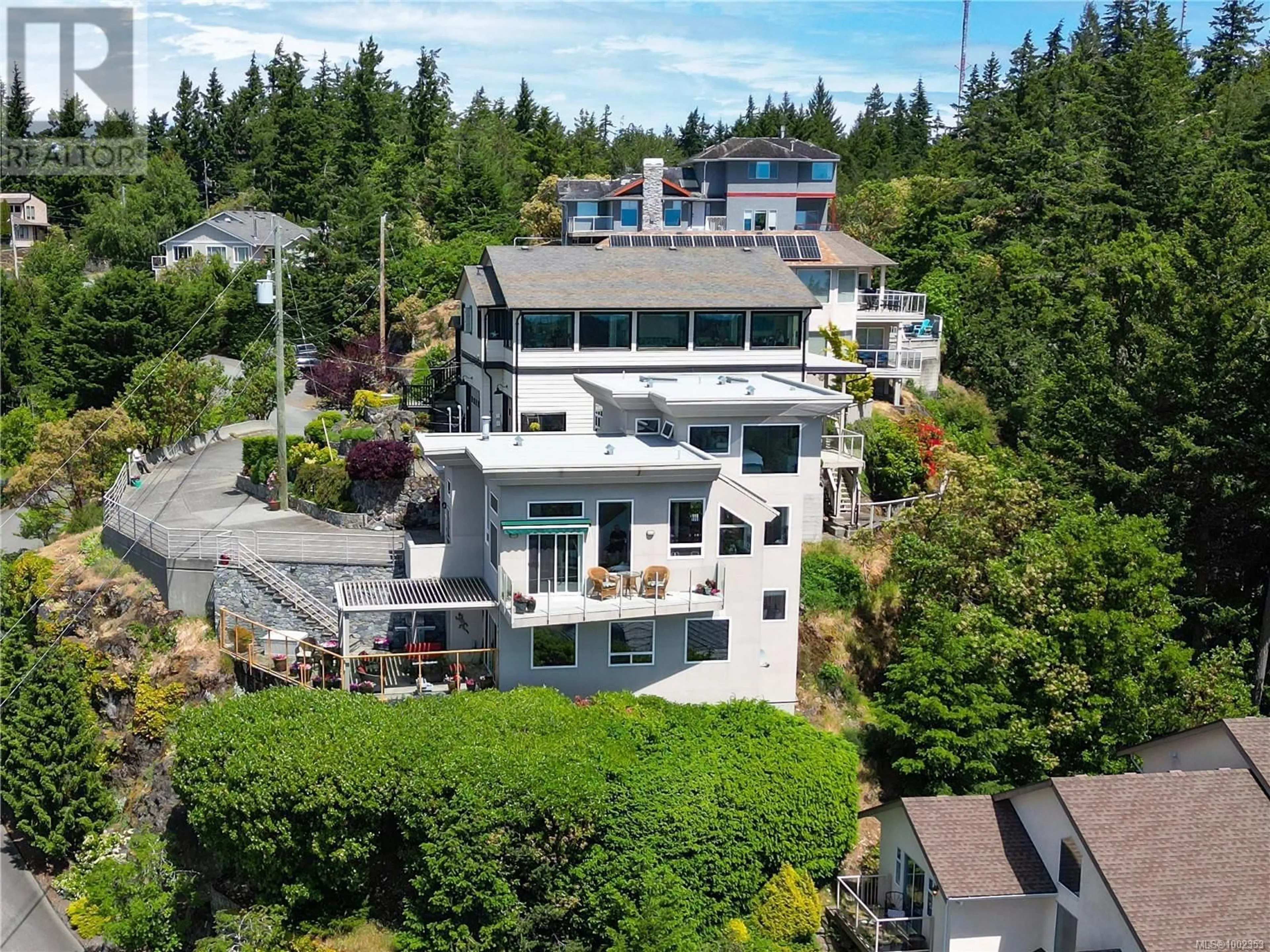 A pic from outside/outdoor area/front of a property/back of a property/a pic from drone, unknown for 3489 MAUREEN TERRACE, Colwood British Columbia V9C3P7
