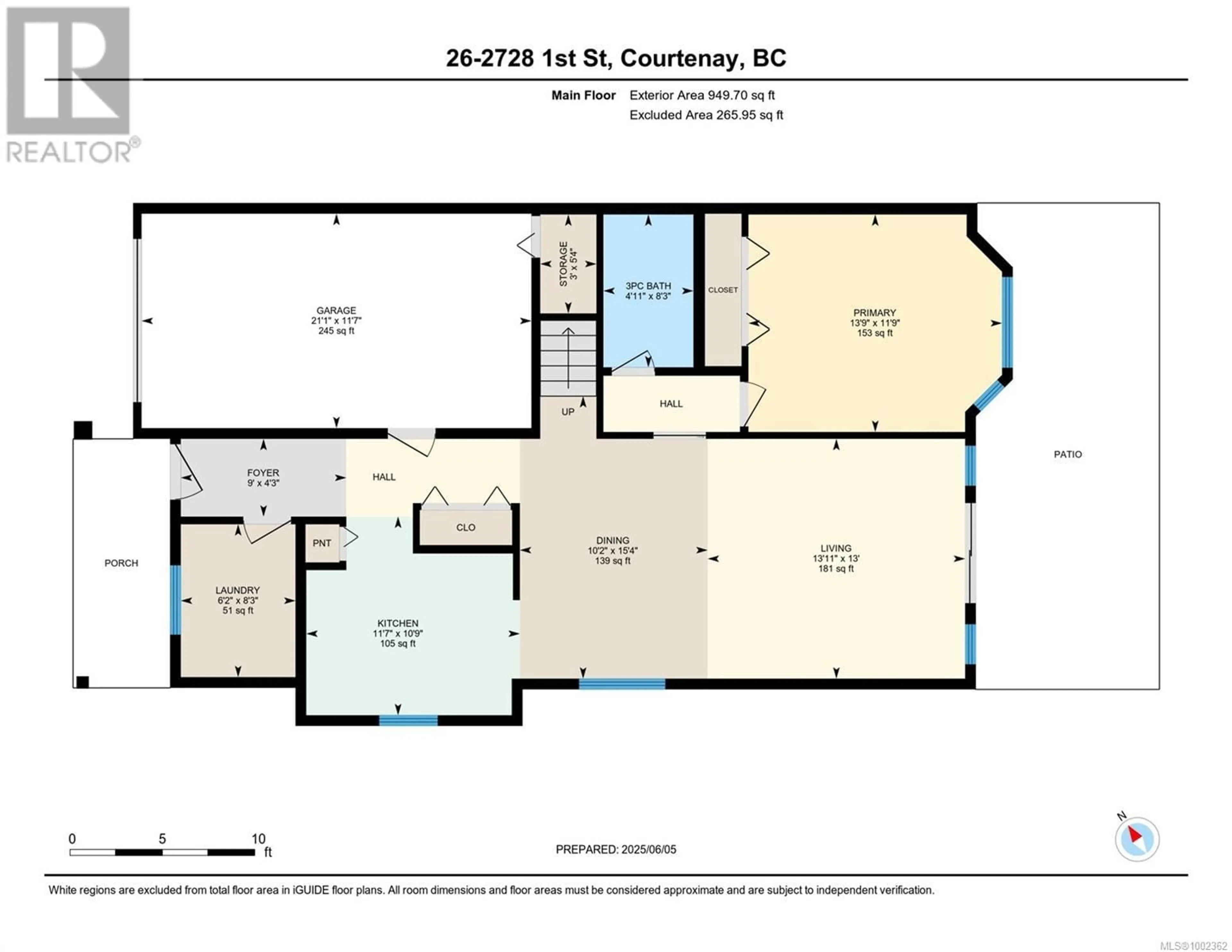 Floor plan for 26 - 2728 1ST STREET, Courtenay British Columbia V9N4A4