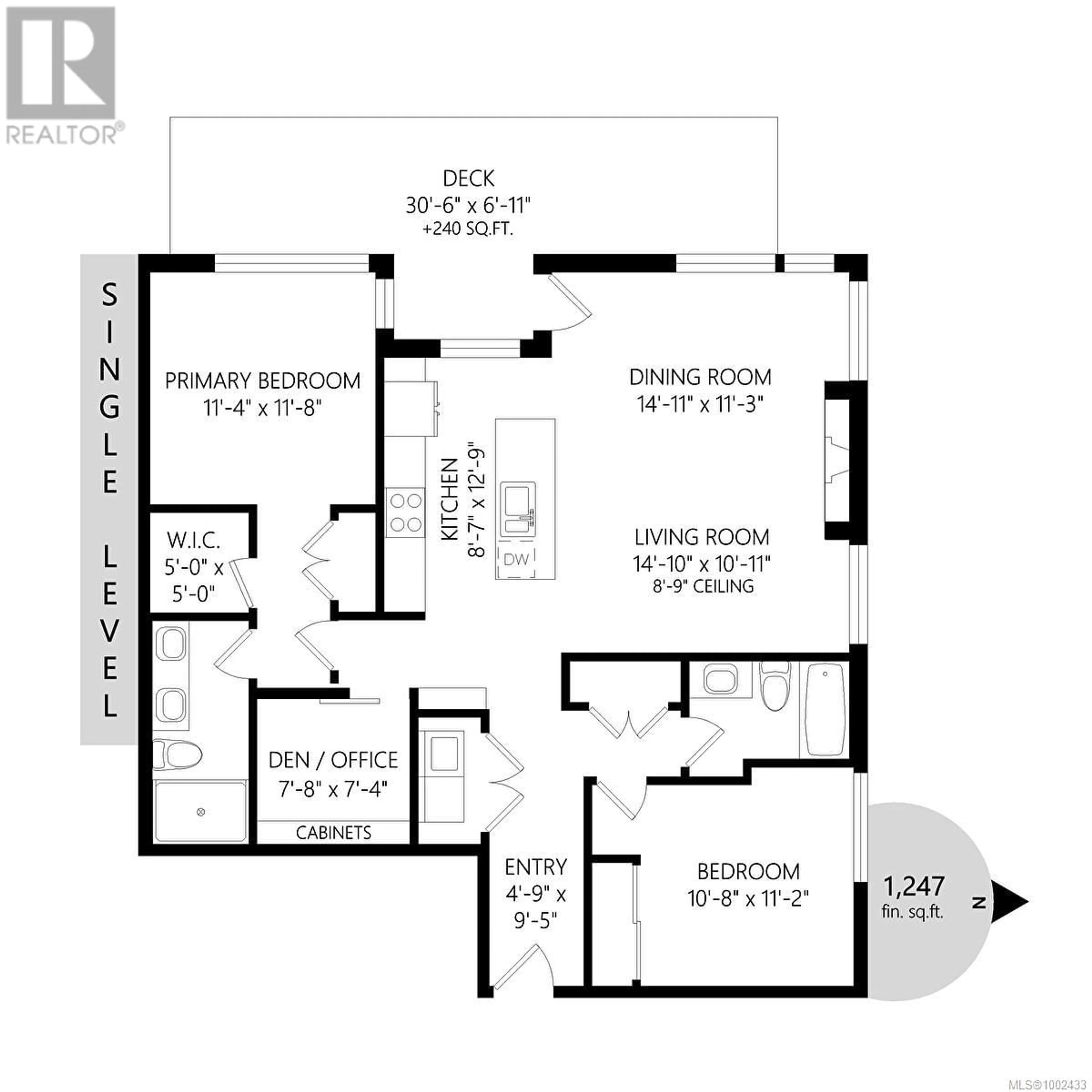 Floor plan for 208 - 1018 PENTRELEW PLACE, Victoria British Columbia V8V4J4