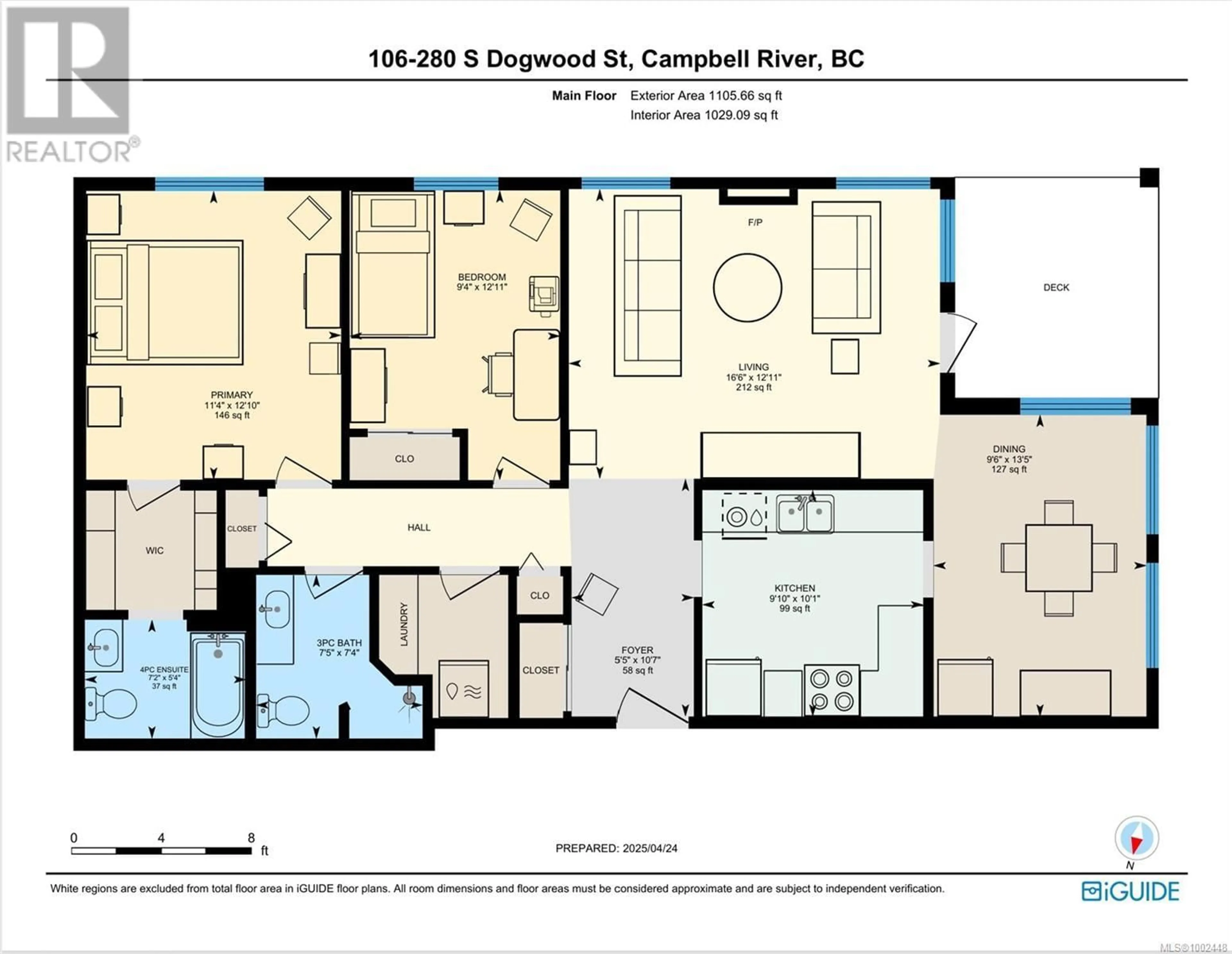 Floor plan for 106 - 280 DOGWOOD STREET SOUTH, Campbell River British Columbia V9W6Y7