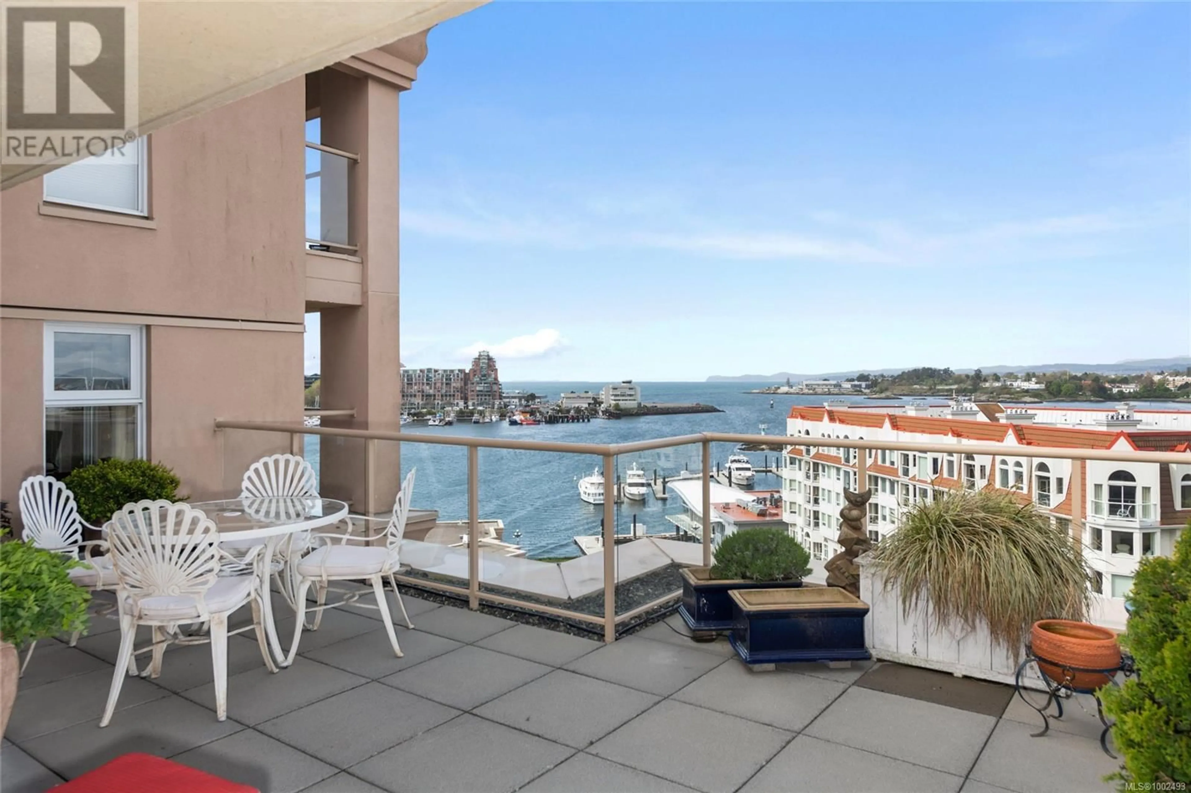 Balcony in the apartment, water/lake/river/ocean view for 701 - 75 SONGHEES ROAD, Victoria British Columbia V9A7M5