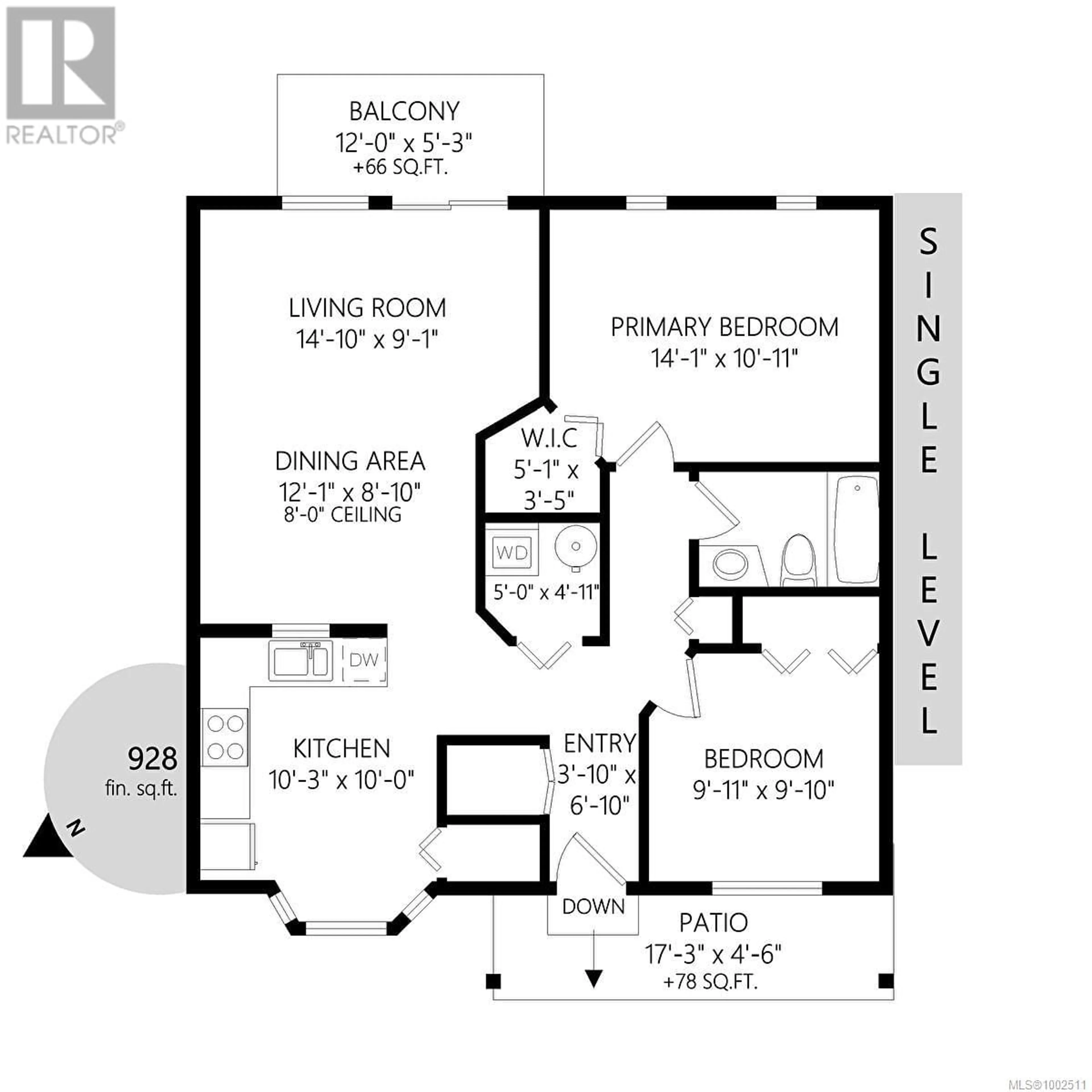 Floor plan for 105 - 219 DOGWOOD DRIVE, Ladysmith British Columbia V9G1S9