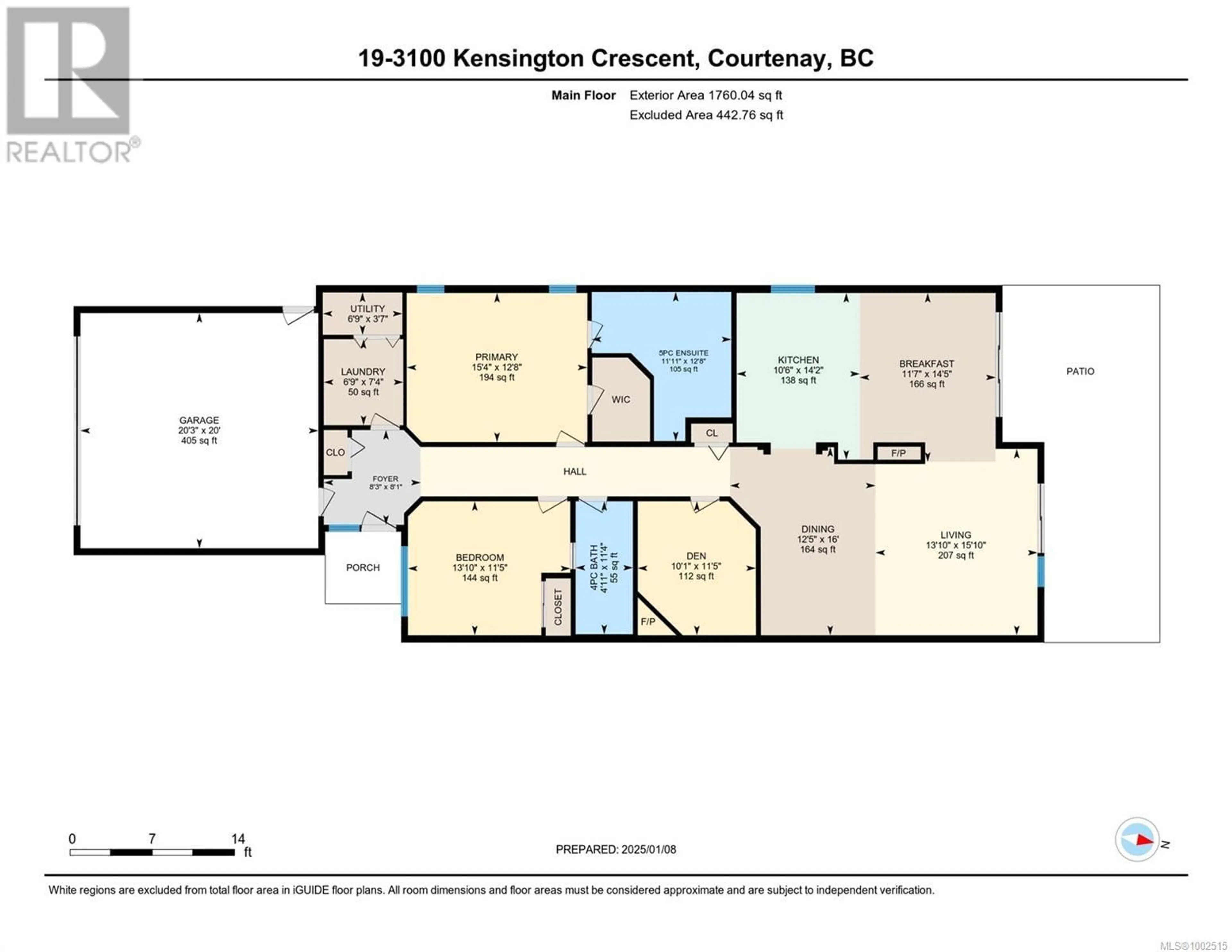 Floor plan for 19 - 3100 KENSINGTON CRESCENT, Courtenay British Columbia V9N8Z9
